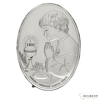 Obrazek srebrny I Komunia Święta chłopiec - grawer (2).jpg