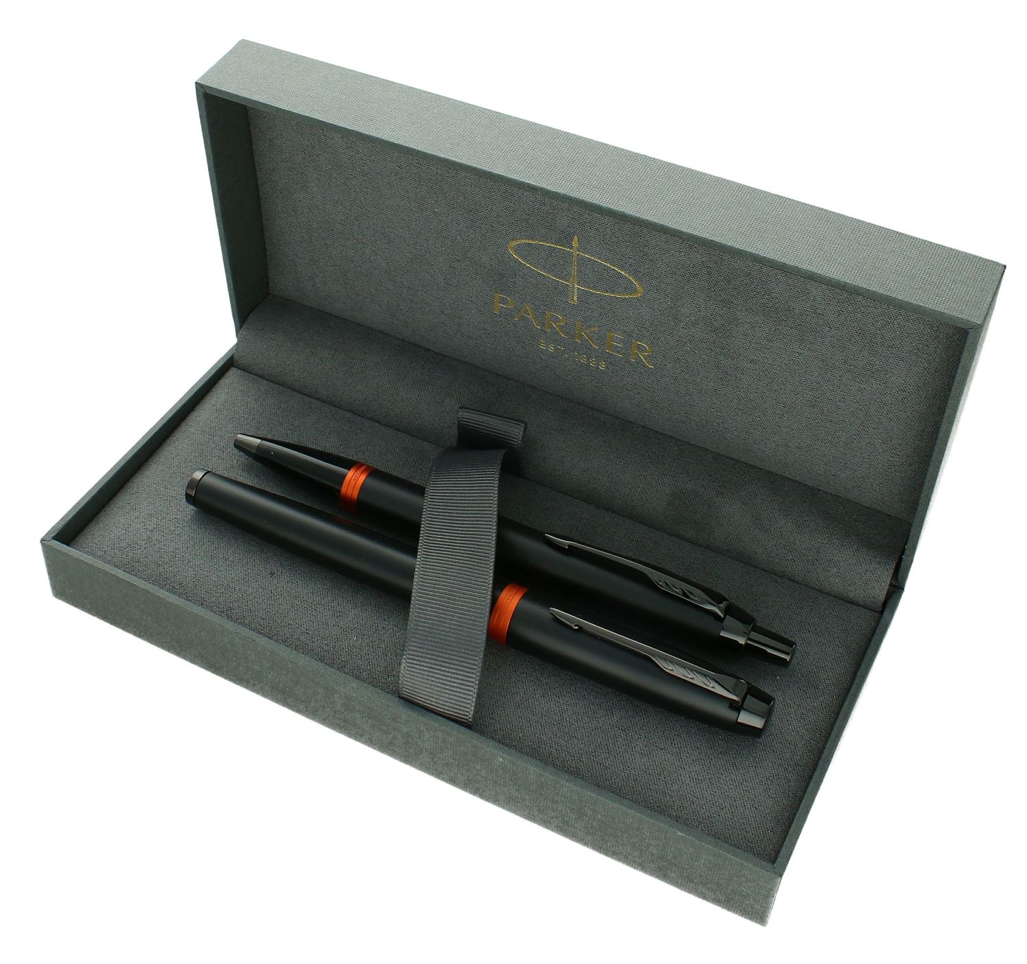 Komplet Parker Duo IM Pióro wieczne + długopis Ring orange DUOIM.jpg