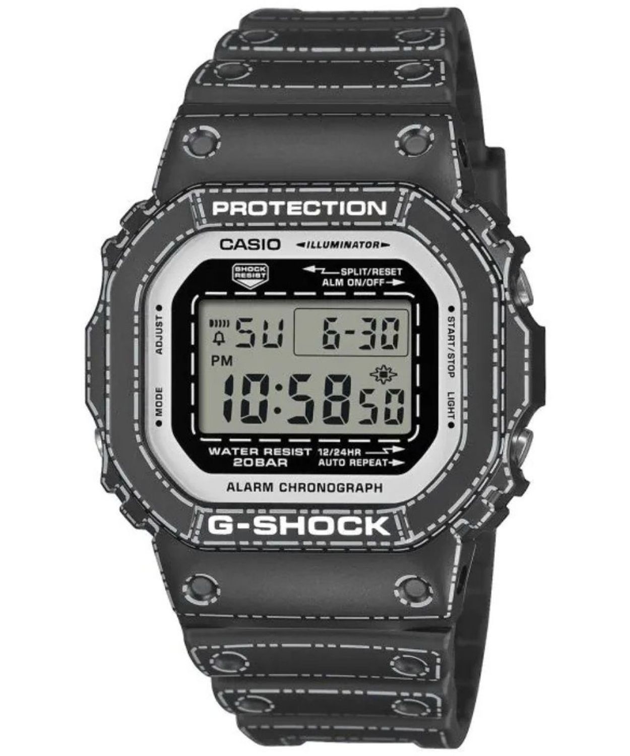 Casio G-Shock DW-5600RGM-1ER – Czarny zegarek cyfrowy z metalicznym wykończeniem.jpg