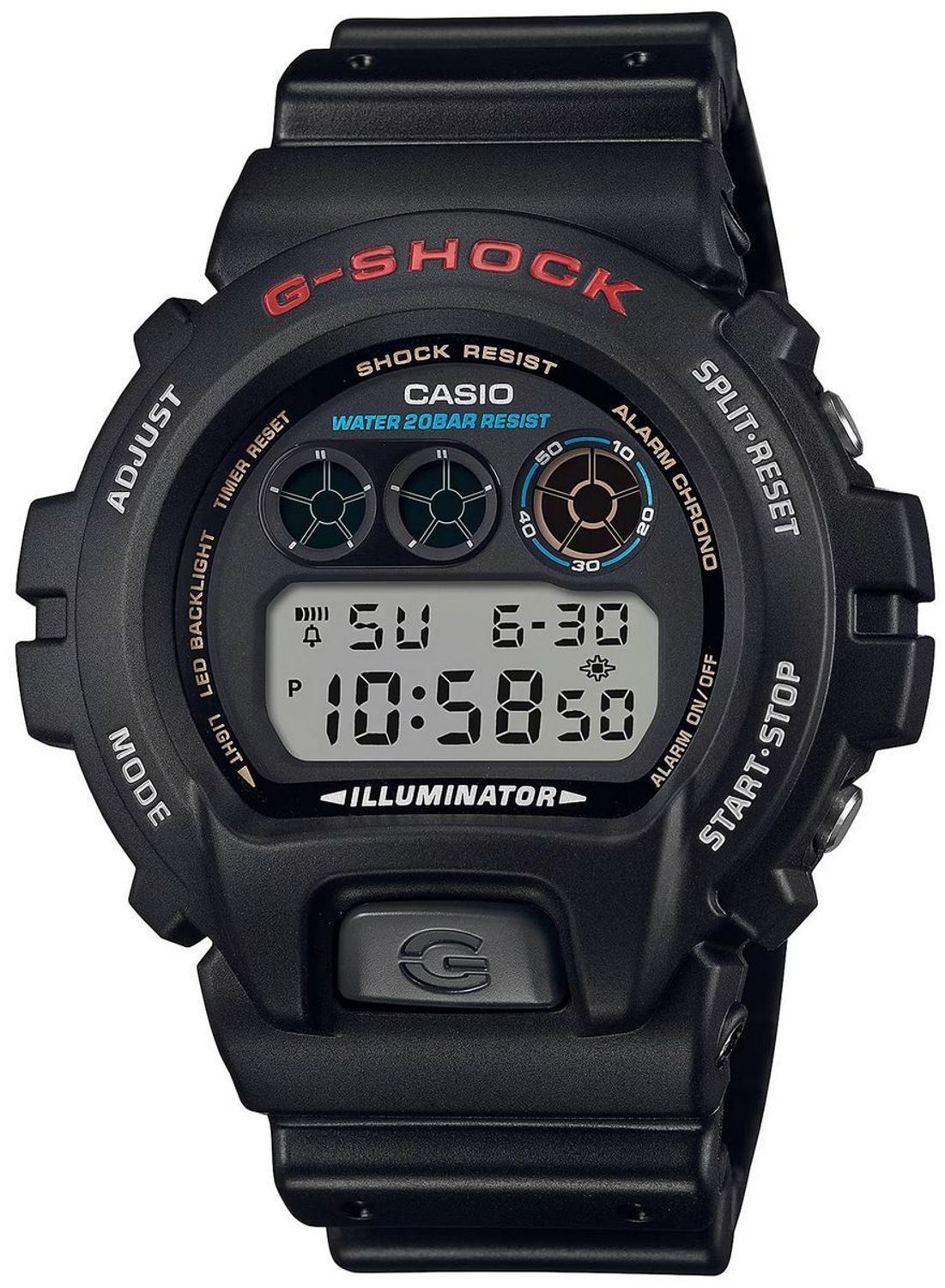 Kup G-SHOCK DW-6900U-1ER – kultowy zegarek cyfrowy z podświetleniem Illuminator, stoperem, timerem i multialarmem. Wodoszczelność 200M, bateria na 5 lat, odporność na wstrząsy. Sprawdź ofertę już teraz!1.jpg