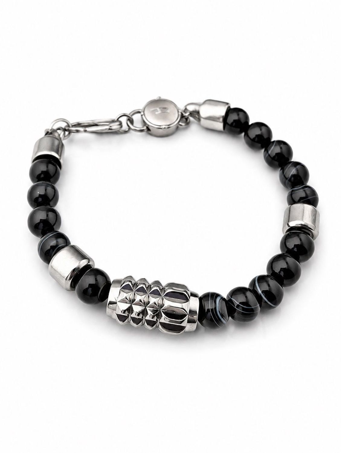Bransoletka męska Diesel Beads DX0847040 Czarny agat BLACK.jpg
