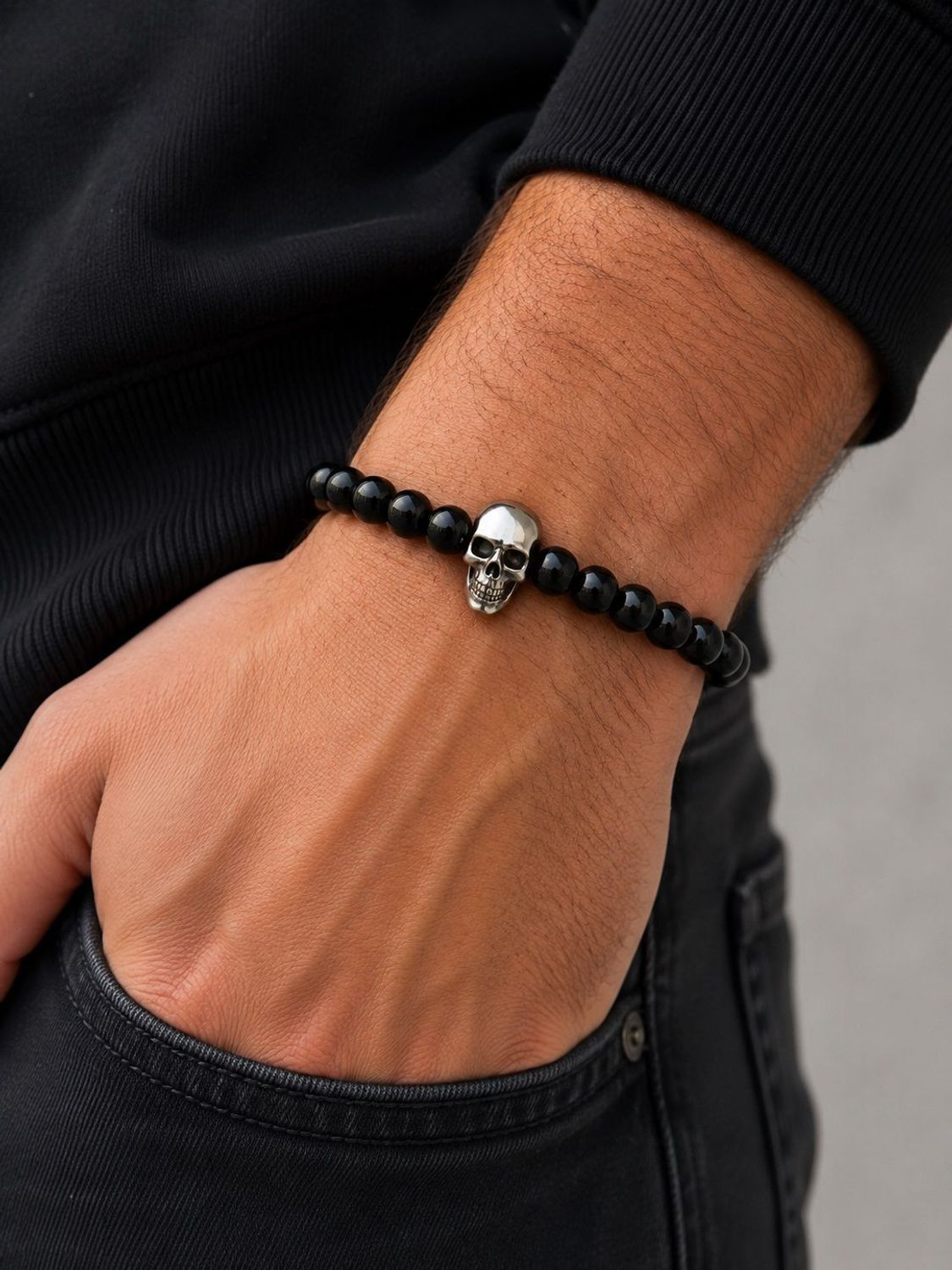 Bransoletka męska Diesel Beads DX1381040 Agat brans black.jpg