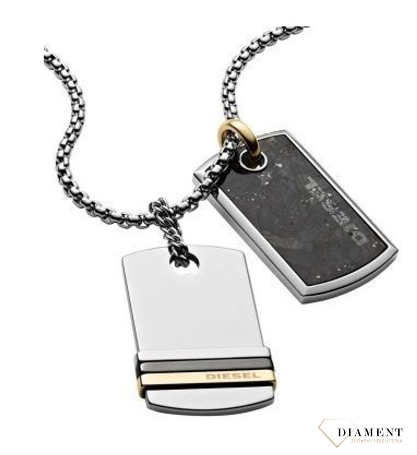 Naszyjnik nieśmiertelnik Biżuteria męska Diesel DZ1189040 (2).jpg