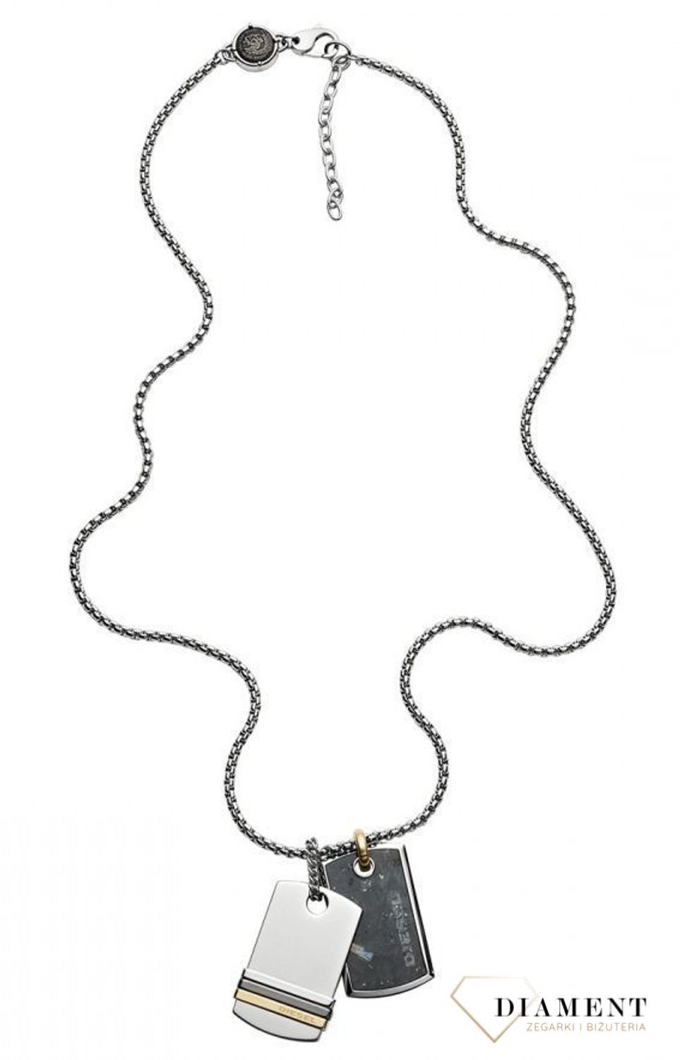 Naszyjnik nieśmiertelnik Biżuteria męska Diesel DZ1189040 (2).jpg