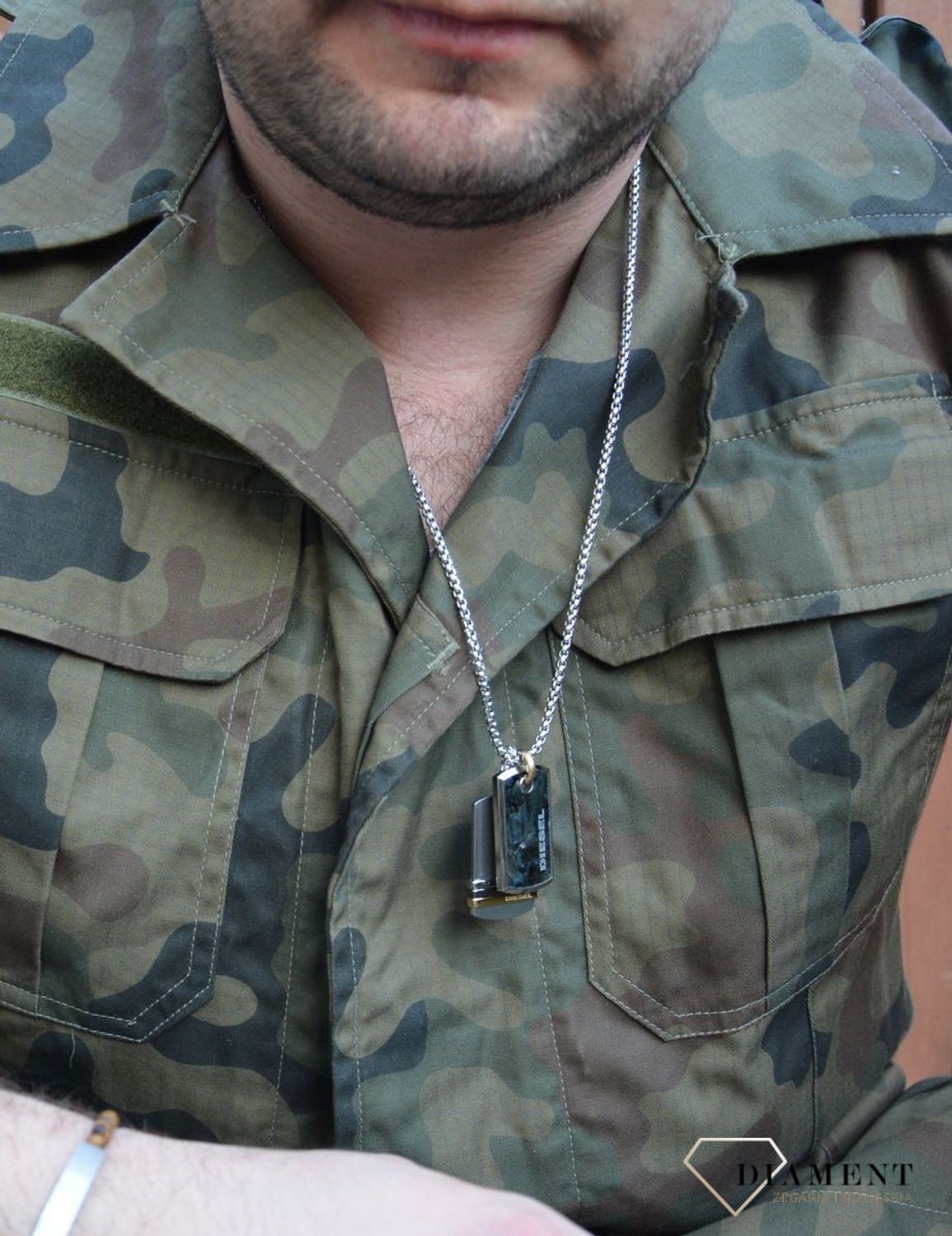 Naszyjnik nieśmiertelnik Biżuteria męska Diesel DZ1189040 (2).jpg