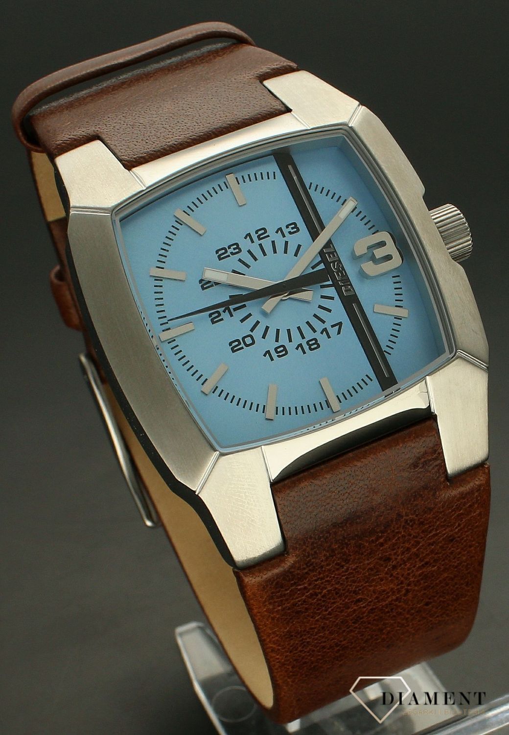 Zegarek męski Diesel CLIFFHANGER na brązowym pasku DZ1998.jpg