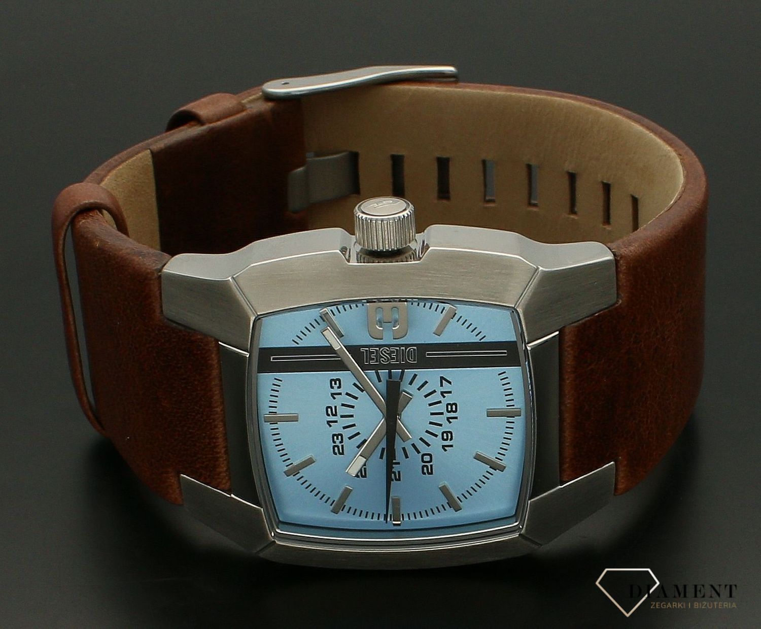 Zegarek męski Diesel CLIFFHANGER na brązowym pasku DZ1998.jpg