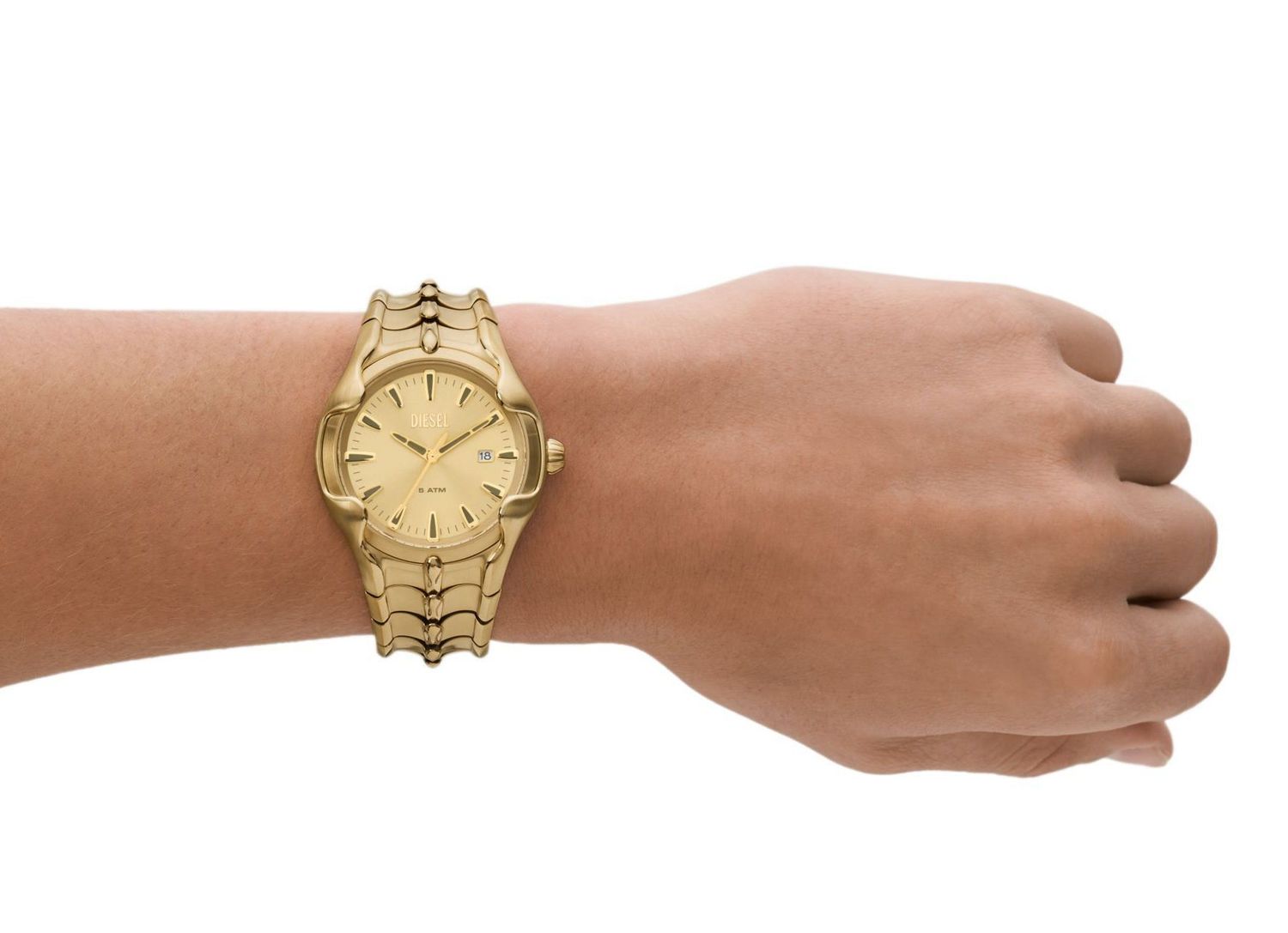 Zegarek męski Diesel VERT DZ2186. Męski zegarek Diesel. Męski zegarek w złotym kolorze. Zegarek męski Diesel na bransolecie. Nowoczesny zegarek męski złoty. Zegarek Diesel na prezent (2).jpg