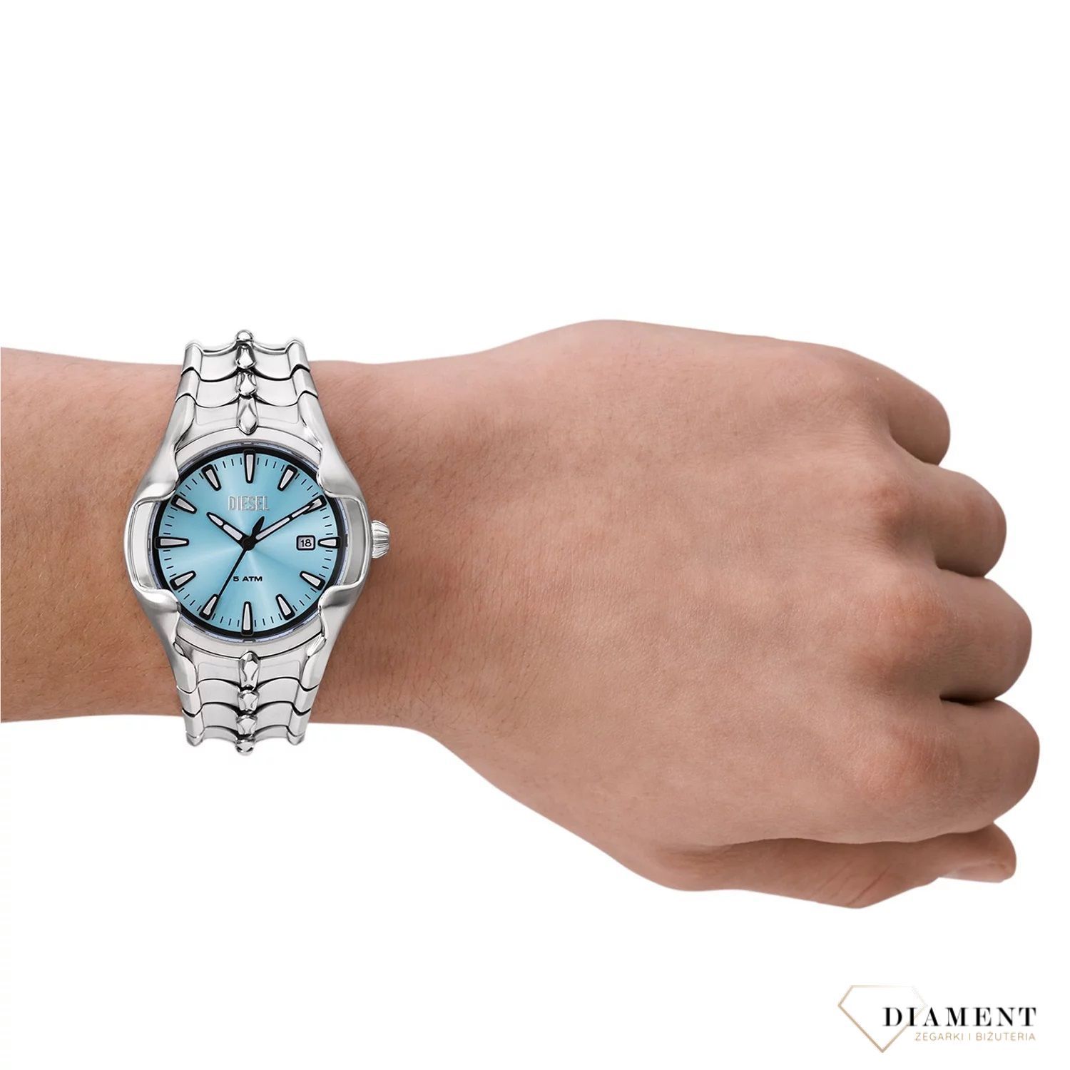 Zegarek męski Diesel VERT DZ2200 błękitna tarcz. Nietypowy zegarek. Zegarek markowy Diesel. Oryginalny Diesel. Zegarek na prezent dla mężczyzny. Darmowa dostawa. Darmowy grawer. Modowy zegarek..jpg