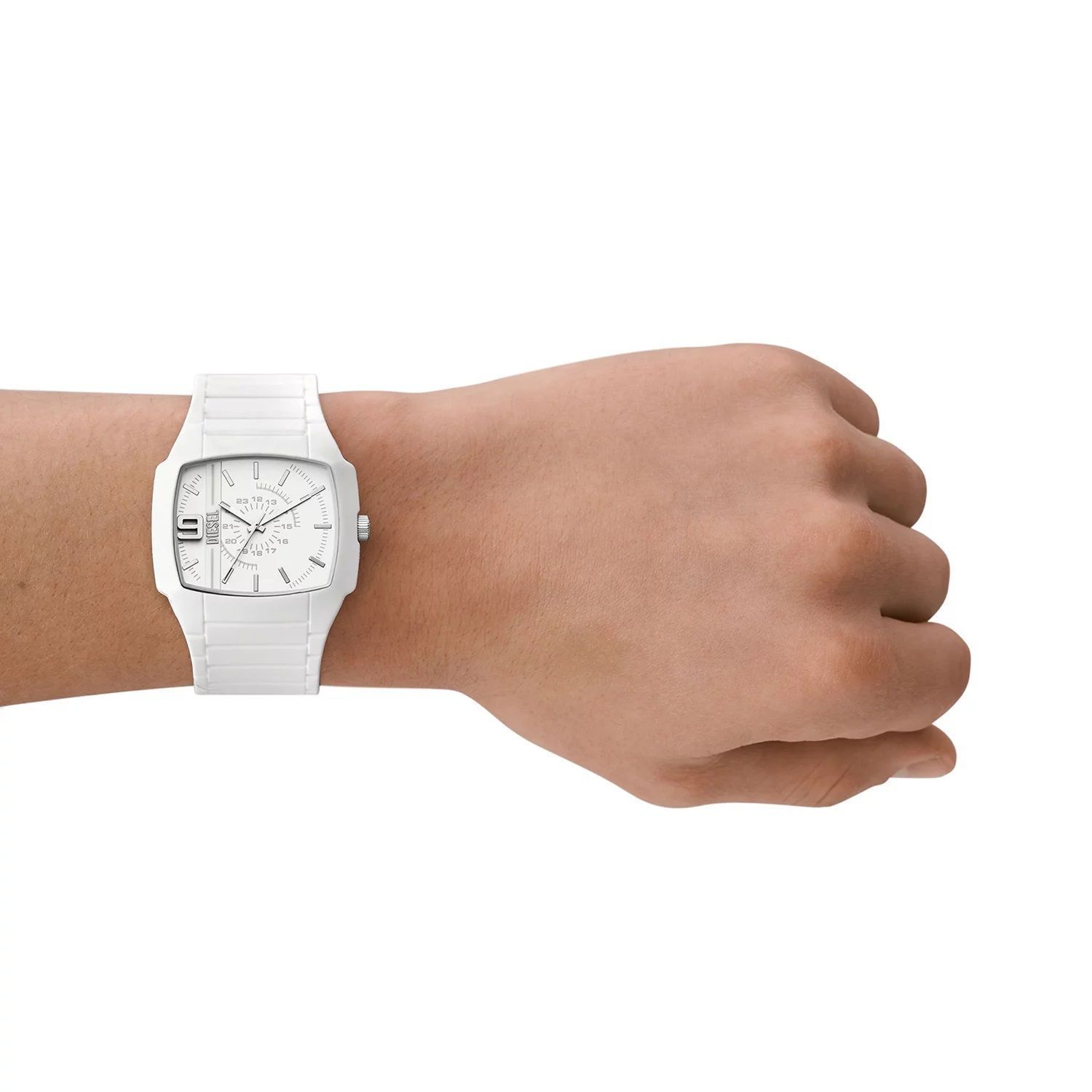 Zegarek męski Diesel CLIFFHANGER 2.0 na białym gumowym pasku DZ2204 (3).jpg