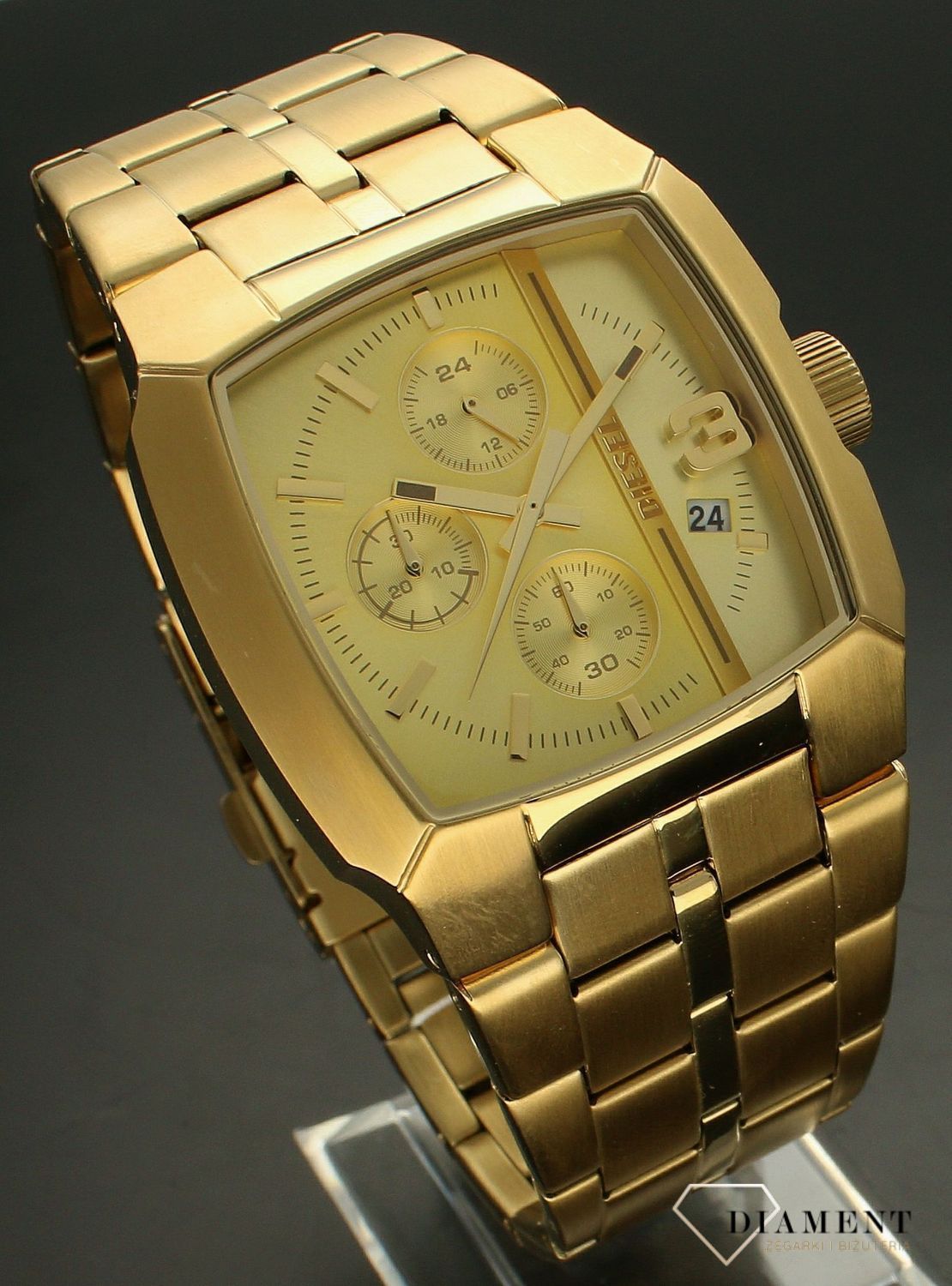 Zegarek męski Diesel CLIFFHANGER na złotej bransolecie DZ4639. Męski zegarek Diesel. Męski zegarek klasyczny na bransolecie. Zegarek męski na złotej bransolecie . Modowy zegarek męski. Zegarek męski na bransolecie Di.jpg