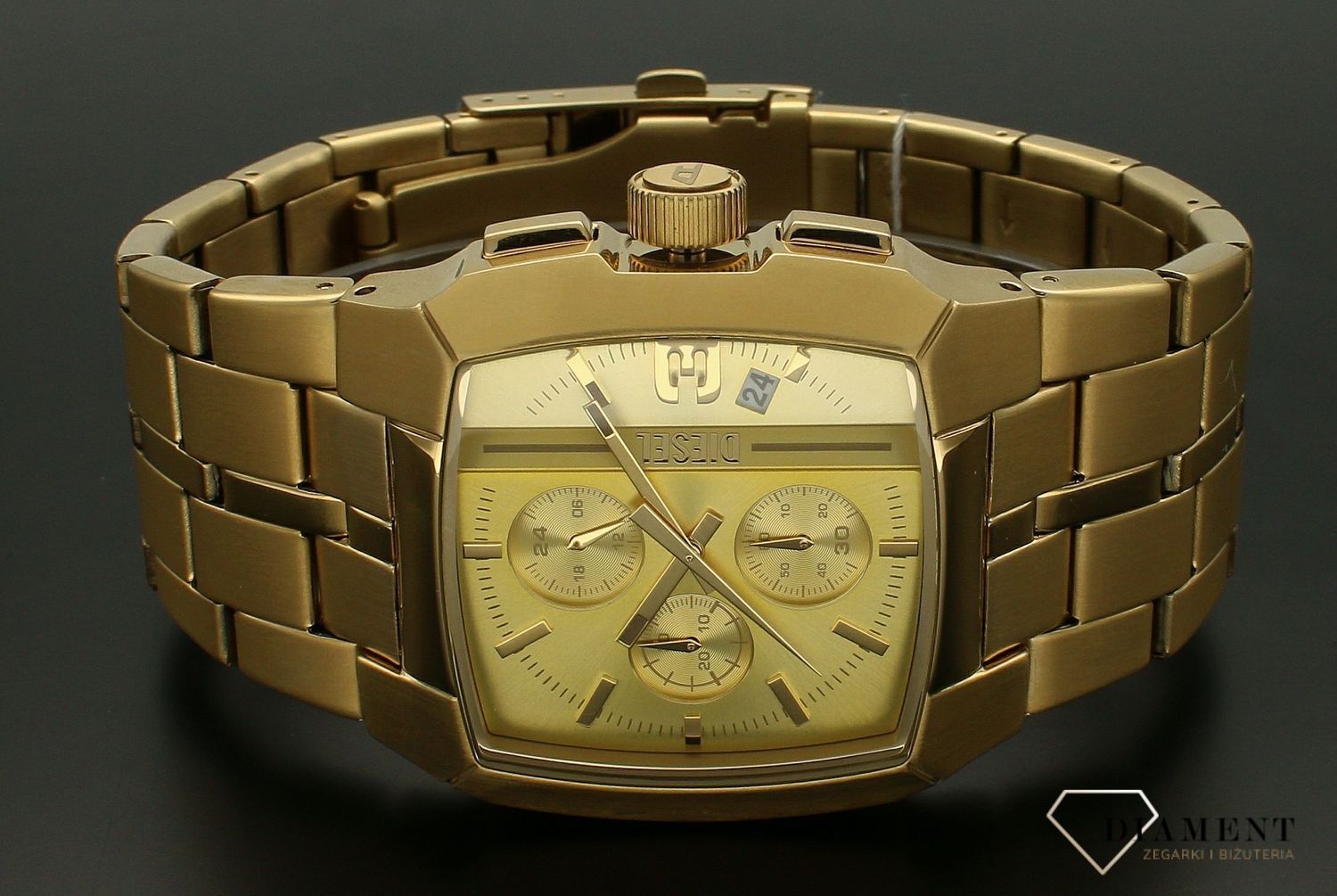 Zegarek męski Diesel CLIFFHANGER na złotej bransolecie DZ4639. Męski zegarek Diesel. Męski zegarek klasyczny na bransolecie. Zegarek męski na złotej bransolecie . Modowy zegarek męski. Zegarek męski na bransolecie Di.jpg