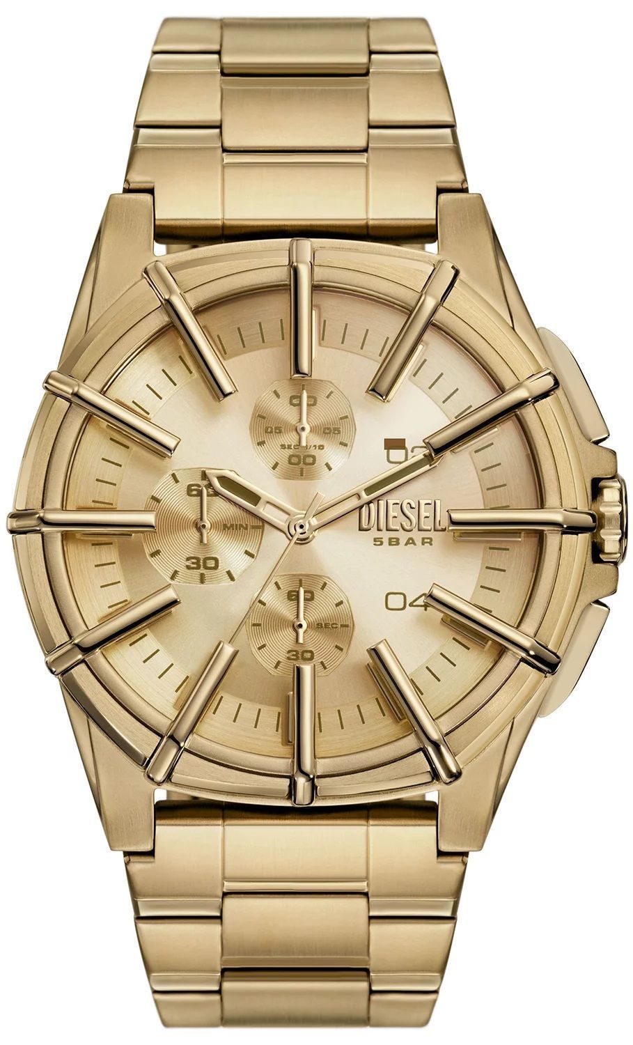 Zegarek męski Diesel FRAMED Chronograph na złotej bransolecie DZ4659 (2).jpg