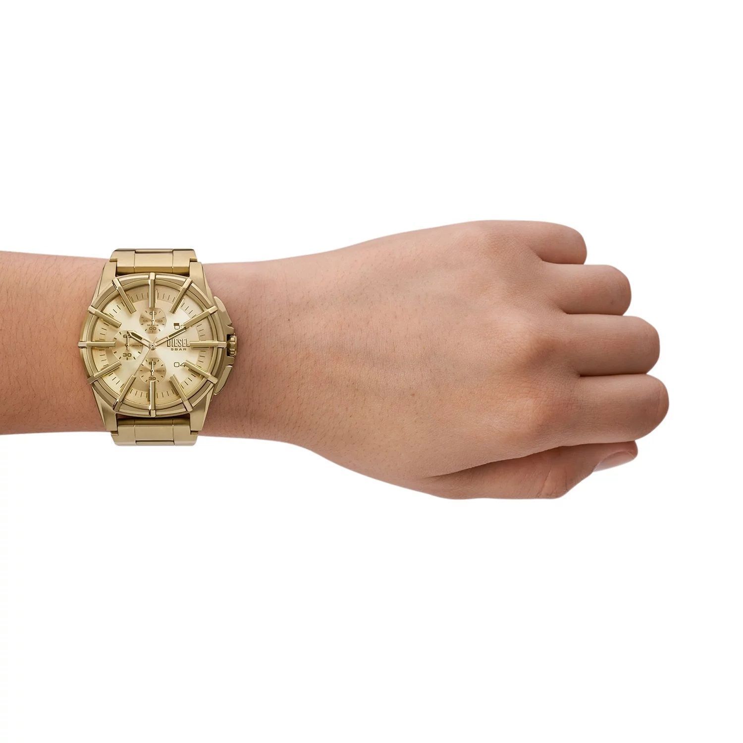 Zegarek męski Diesel FRAMED Chronograph na złotej bransolecie DZ4659 (2).jpg