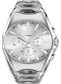 Zegarek męski Diesel D-Curve Chronograph DZ4694 z funkcją chronografu, stalową kopertą i bransoletą, mineralnym szkłem i wodoszczelnością 50 m – futurystyczny design i trwałość.1.jpg