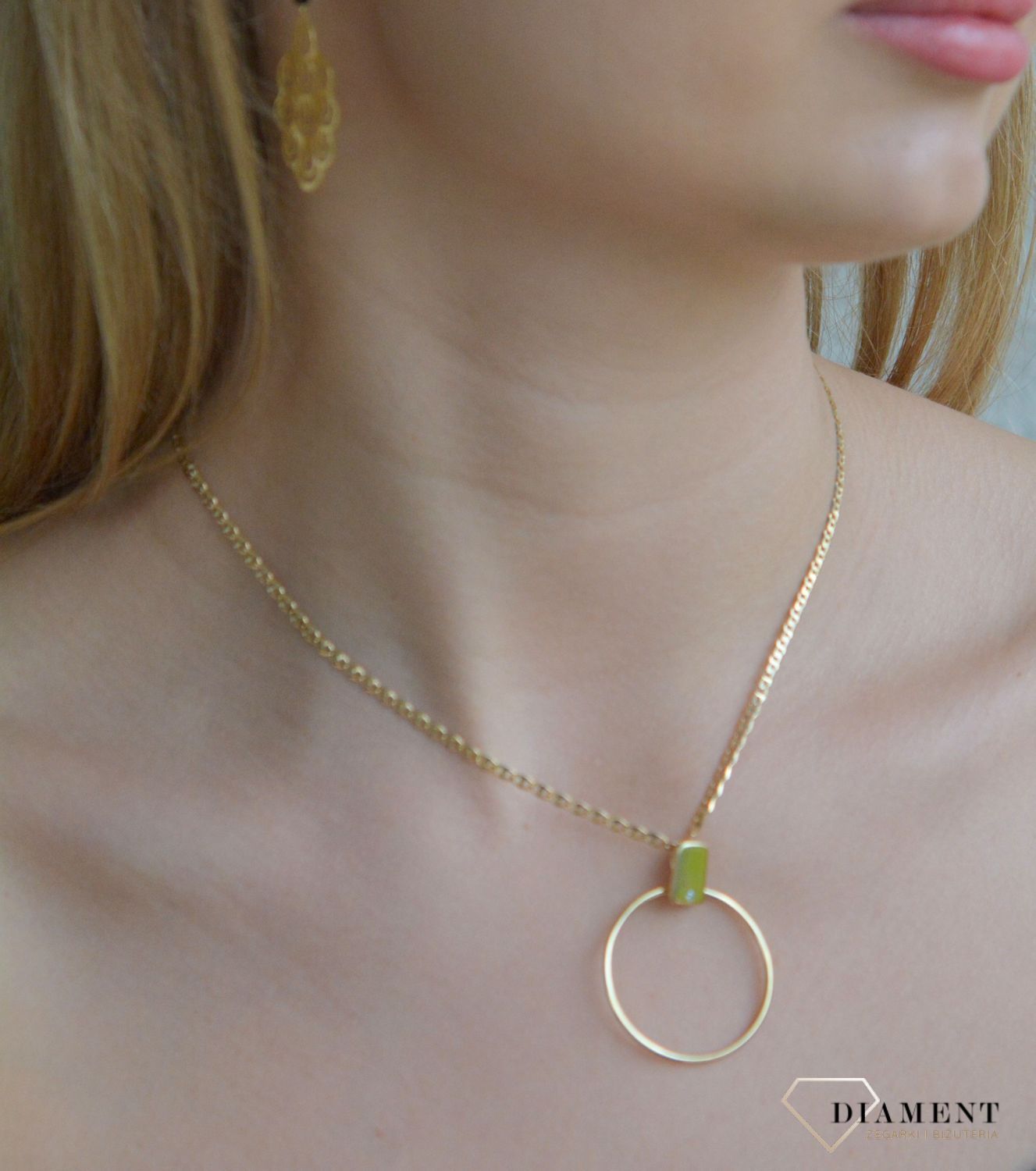 Srebrna zawieszka damska 925 klasyczne kółeczko w pozłoceniu DZW130Z. Srebrna zawieszka damska. Zawieszka srebrna damska do łańcuszka. Srebrny wisiorek damski. Zawieszka srebrna idealna na prezent..jpg