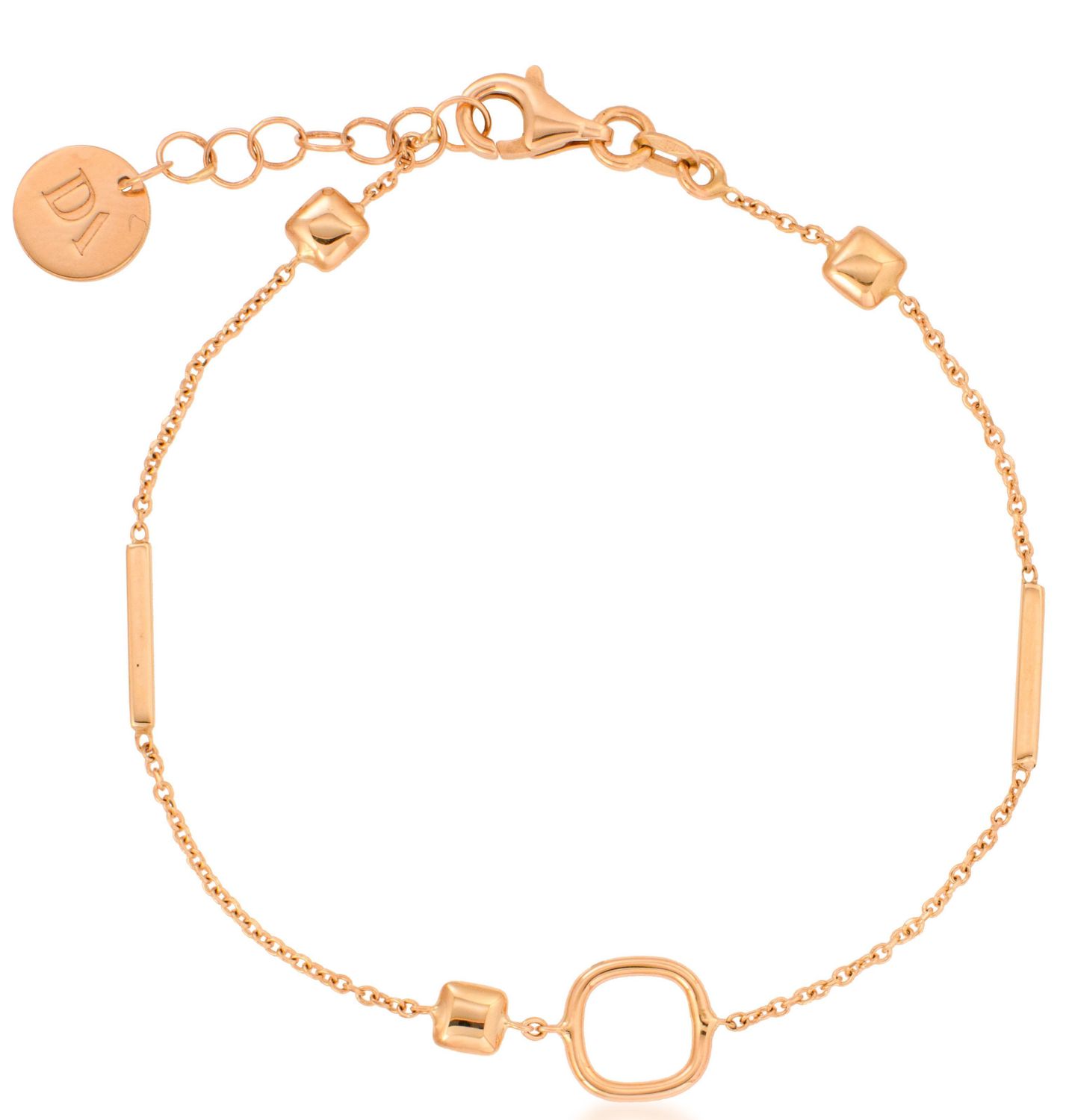 Bransoletka złota celebrytka pr 585, E0OR022255521901 Złota bransoletka celebrytka ozdobiona kwadracikami. Ponadczasowa, klasyczna biżuteria, w której harmonijne wzory wspaniale łączą się z blaskiem żółtego złota.1.jpg