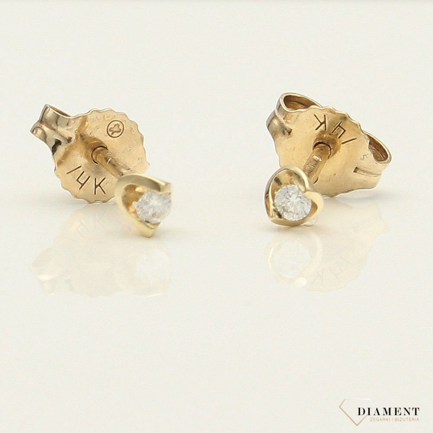 Złote kolczyki DIAMENT diamenty 0,05ct E2038W05.jpg