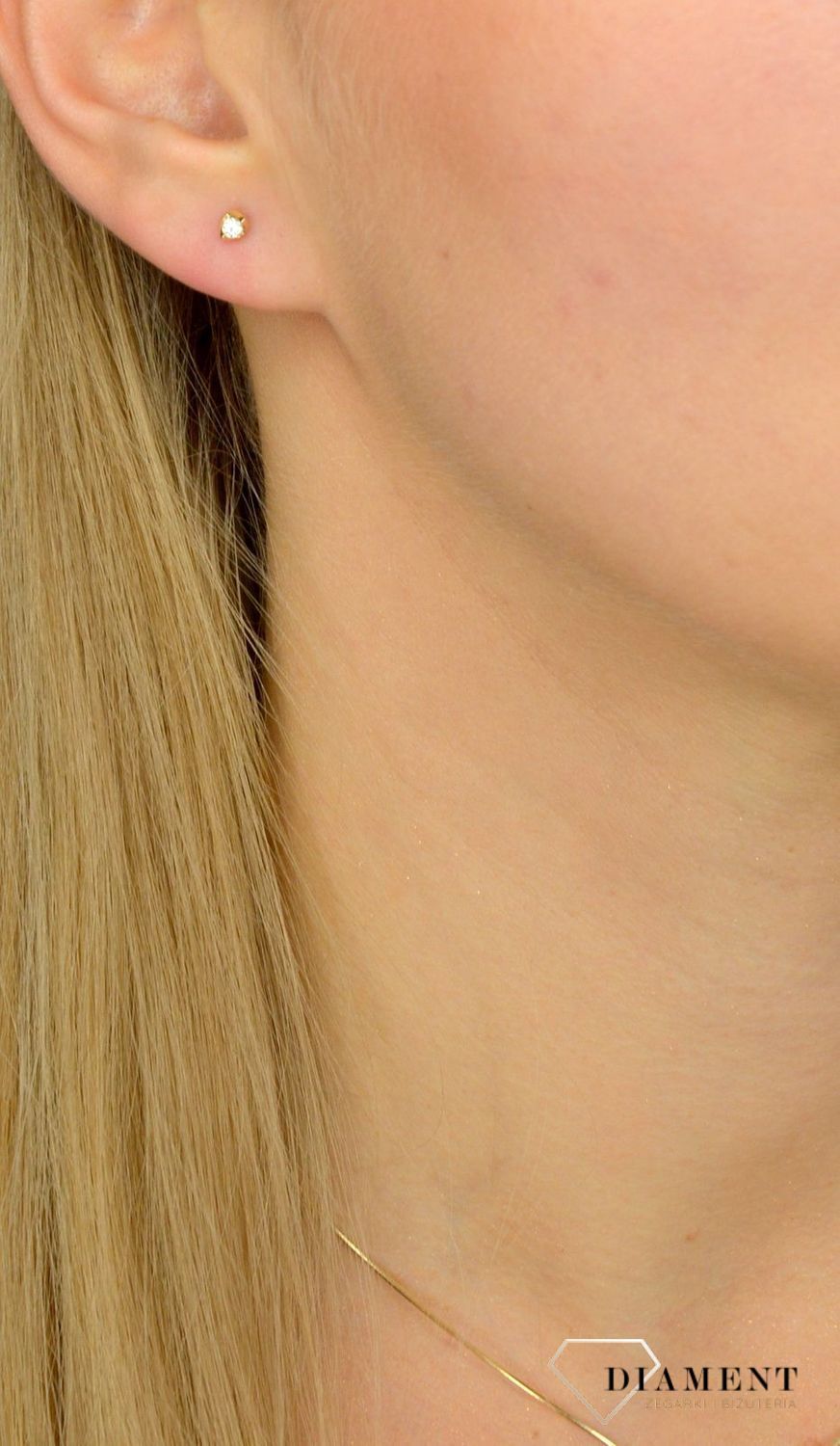 Złote kolczyki DIAMENT diamenty 0,10 ct E2038W10-18.jpg