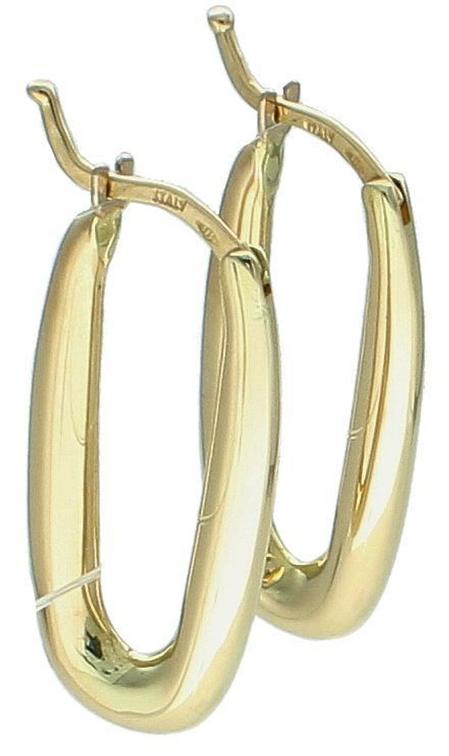 Kolczyki damskie złote pr 585, E3NUO14334 Złote kolczyki wykonane z najwyższej jakości żółtego złota, próba 585. Kolczyki w modowym stylu, wpisujące się w obecne trendy modowe. Delikatna forma1.jpg