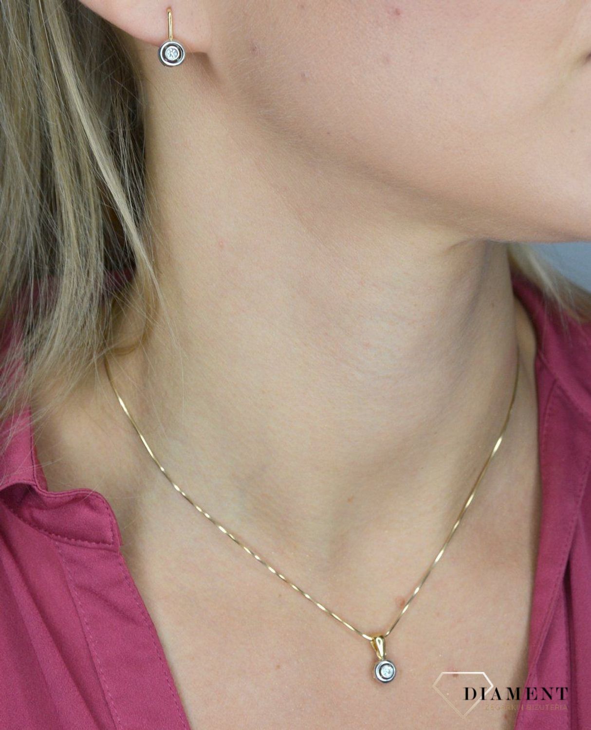 Kolczyki złote DIAMENT białe złoto, diamenty 0660077535.jpg