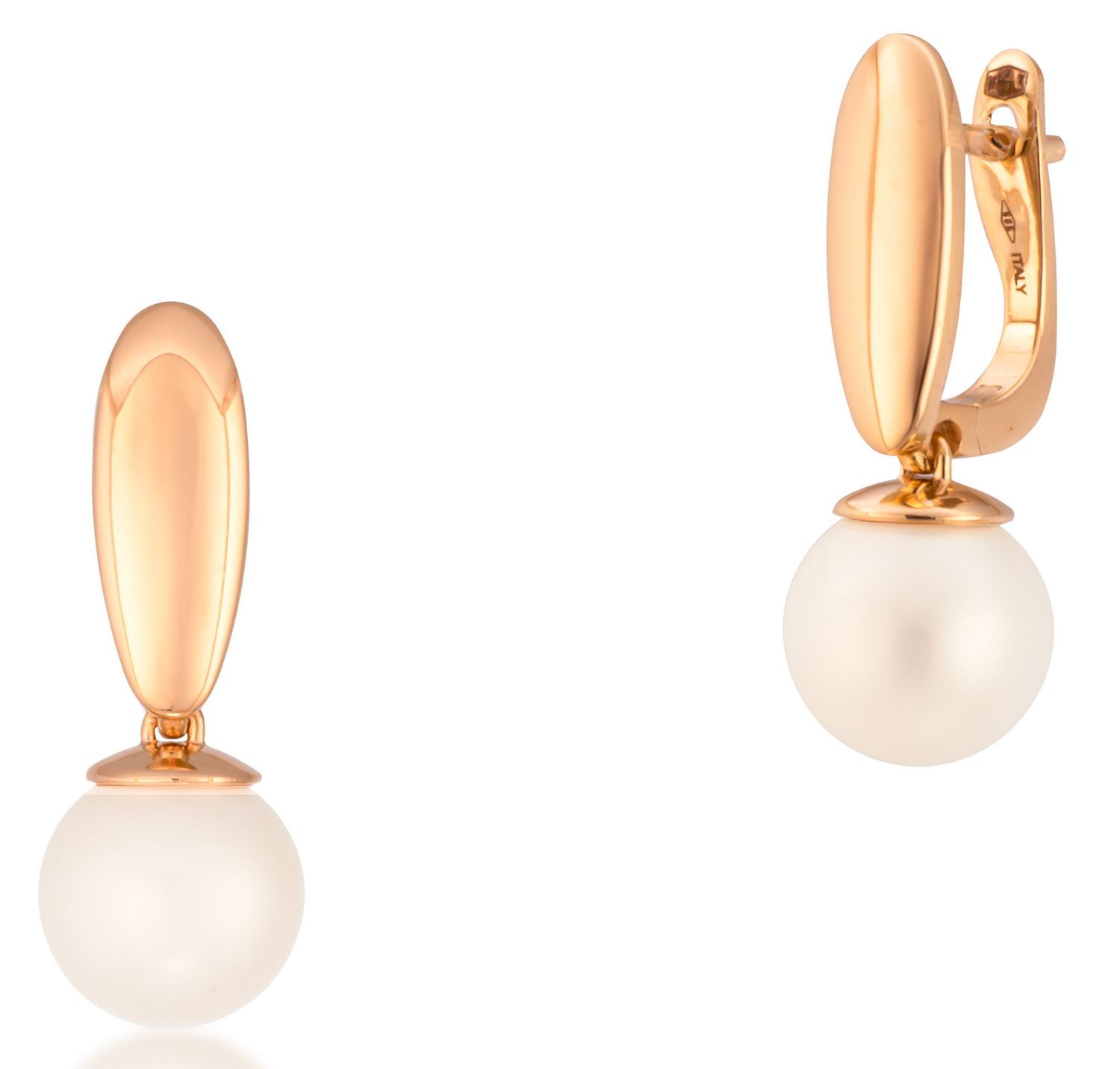 Kolczyki złote wiszące perły pr 585, E5PPBOUO15PE. Złote kolczyki wykonane z najwyższej jakości żółtego złota, próba 585 ozdobione perłą. Kolczyki w modowym stylu, wpisujące się w obecne trendy1.jpg