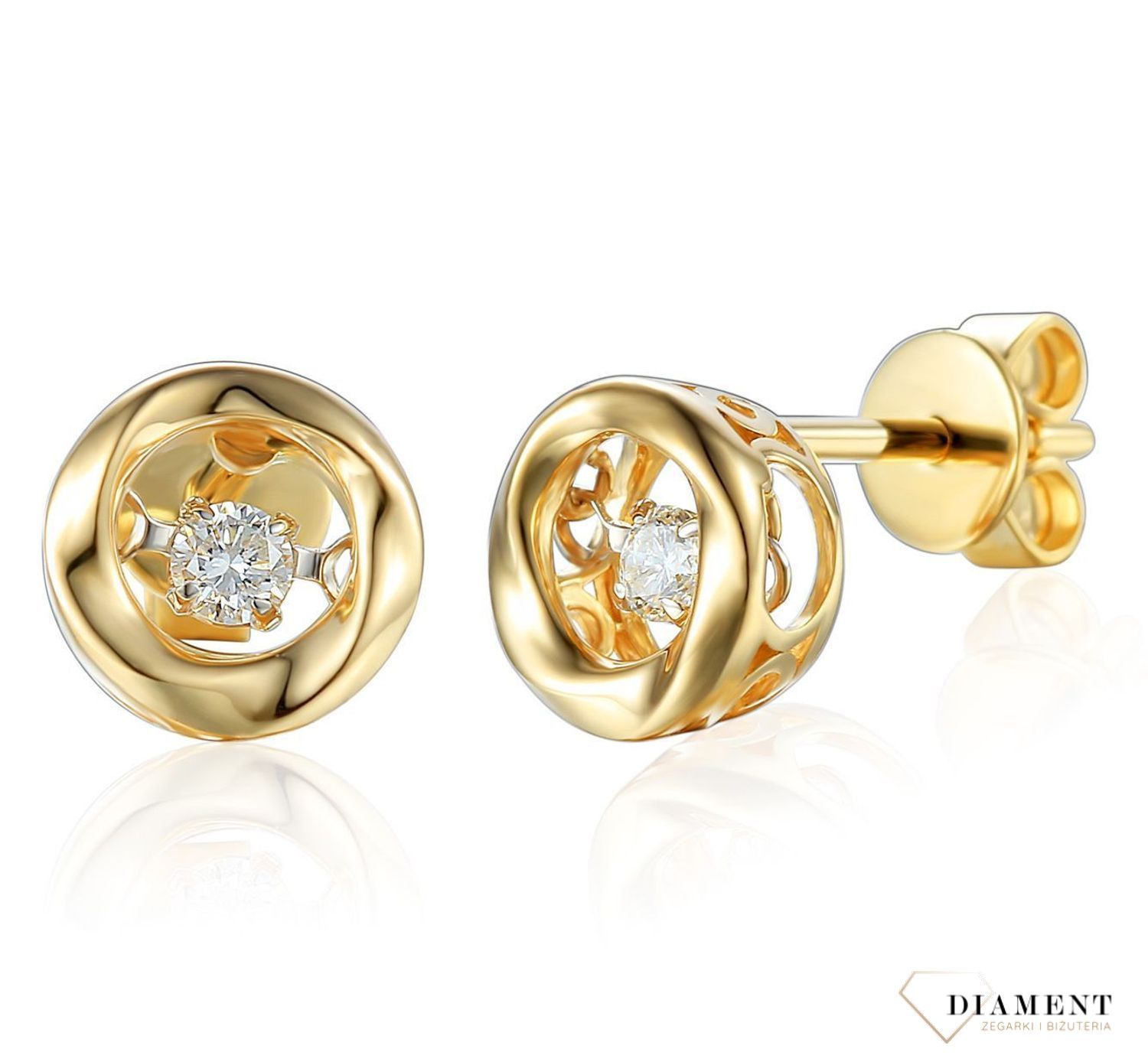 Kolczyki złote DIAMENT migoczące di E75995YS Kolczyki złote z brylantami 75995E001-G1Q2-0.jpg