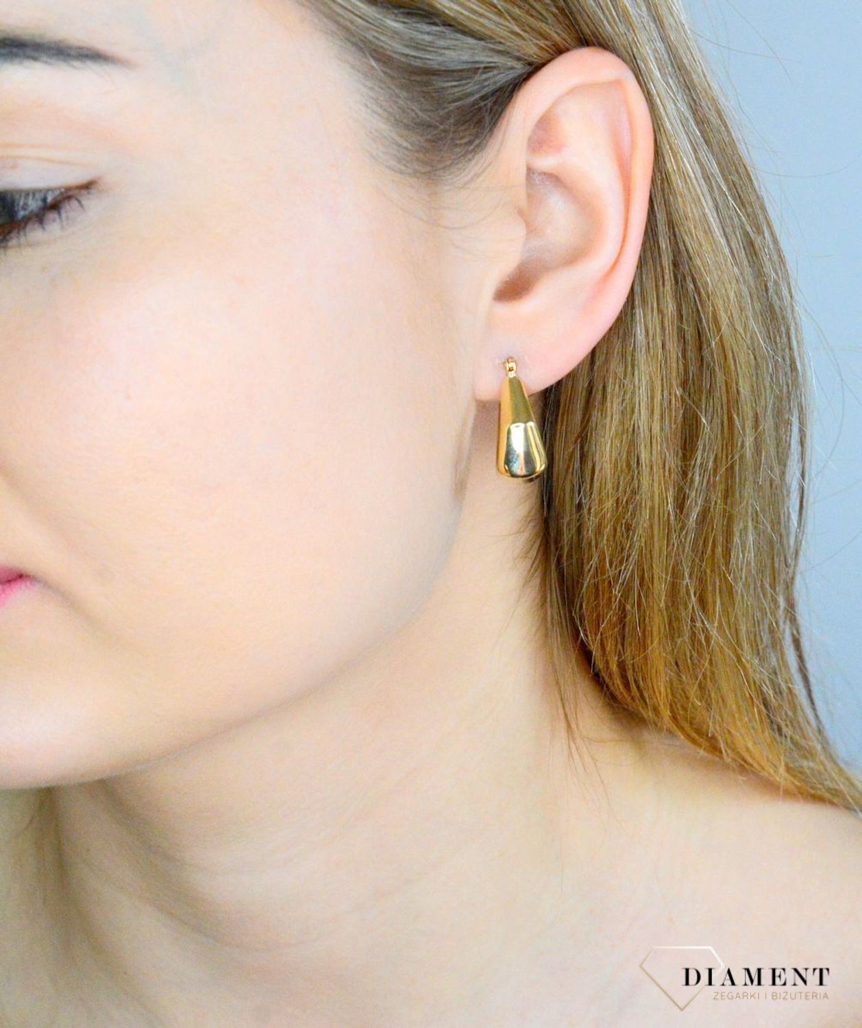Złote kolczyki damskie 585 geometryczne gładkie E8916. Złote kolczyki damskie. Kolczyki złote na zatrzask. Kolczyki damskie złote. Kolczyki złote gładkie. Kolczyki idealne na prezent..jpg