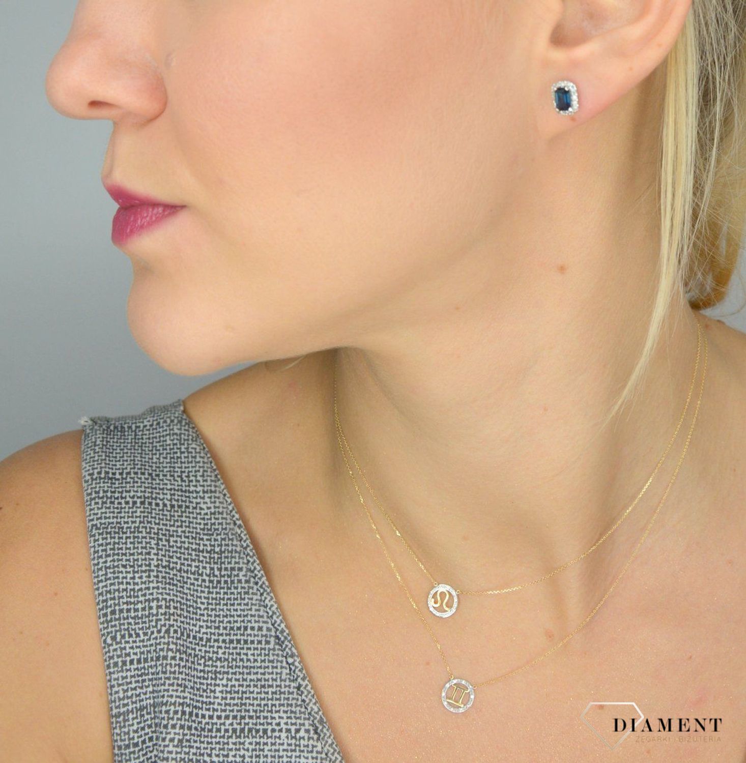 Kolczyki złote DIAMENT szafir diamenty 0660011398.jpg