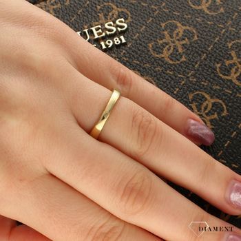 Złoty pierścionek z Diamentami  ozdobiona obrączka  585 DIAMENT EA550593 (2).jpg