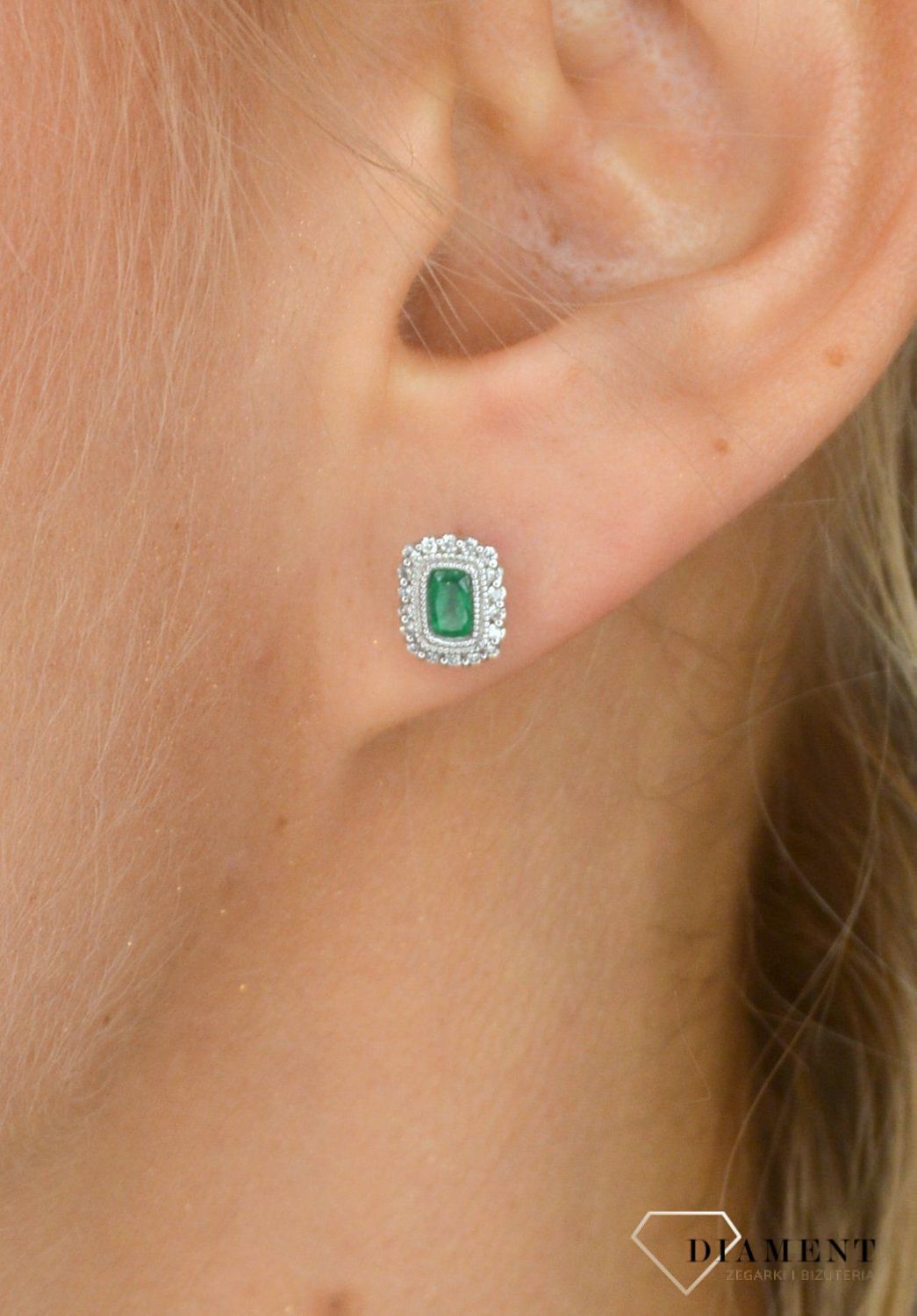 Kolczyki złote z brylantem EA555891 złote kolczyki kolczyki z brylantem. Kolczyki z kamieniem naturalnymz.jpg