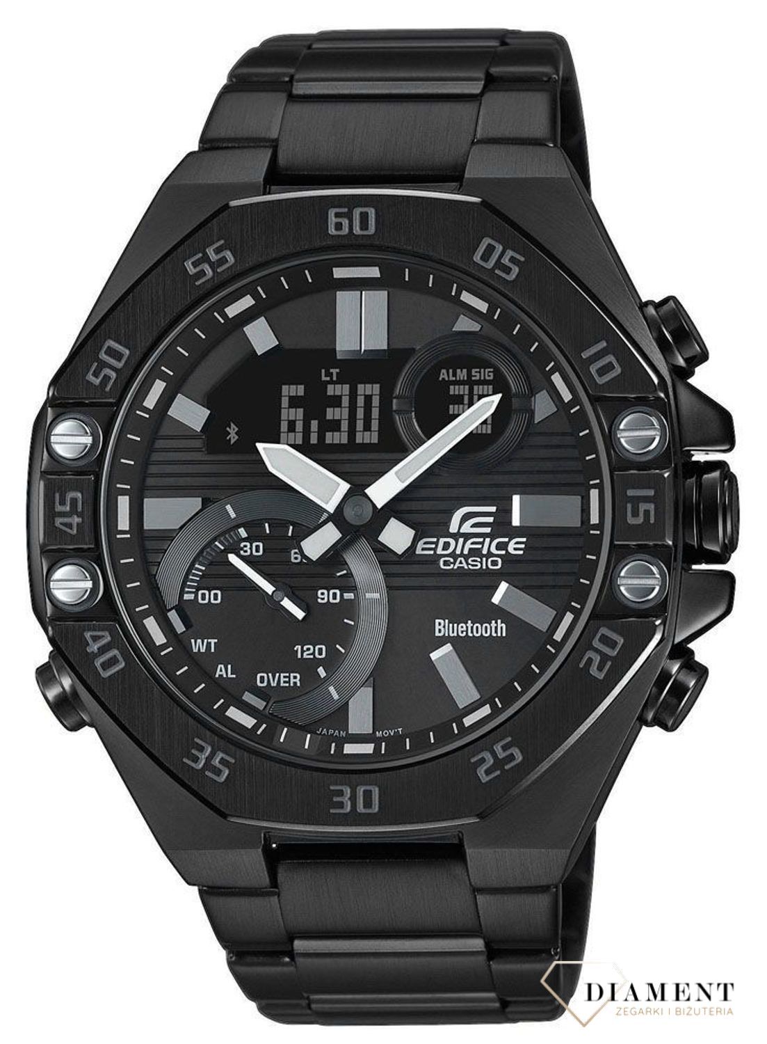 Zegarek męski Casio Edifice Smartwatch 📲z funkcją bluetooth na czarnej bransolecie. ECB-10DC-1A.jpg