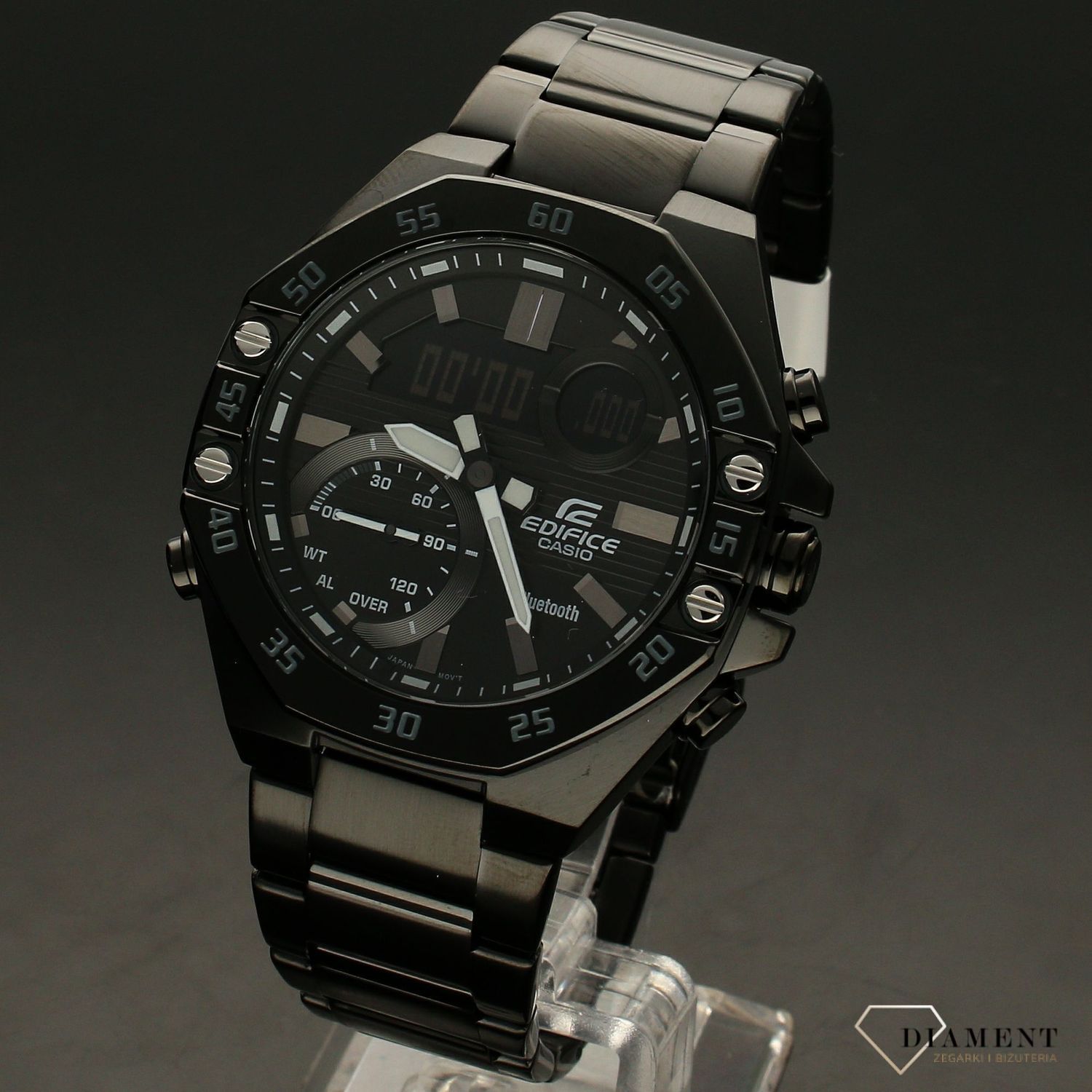 Zegarek męski Casio Edifice Smartwatch 📲z funkcją bluetooth na czarnej bransolecie. ECB-10DC-1A.jpg