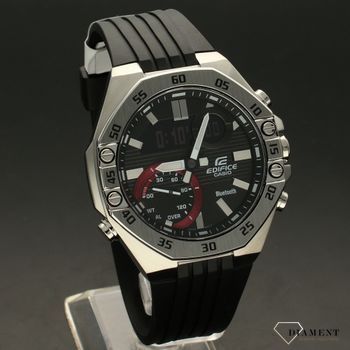 Zegarek męski Casio Edifice Smartwatch 📲z funkcją bluetooth na czarnym, gumowym pasku. Zegarek do pływania⌚ (2).jpg