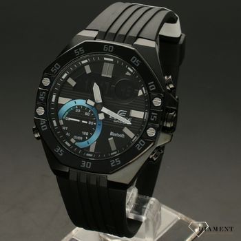 Zegarek męski Casio Edifice Smartwatch 📲z funkcją bluetooth na czarnym, gumowym pasku. Zegarek do pływania⌚ Idealny prezent dla mężczyzny (5).jpg