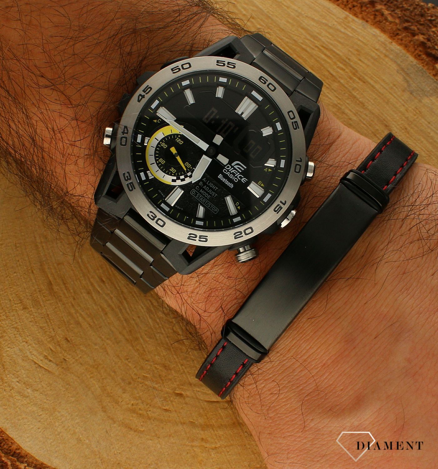 Zegarek męski Casio EDIFICE SOSPENSIONE ECB-40DC-1AEF. Zegarek męski Casio Ediface. Męski zegarek z bluetooth. Casio męski zegarek smartwatch.Zegarek męski smartwatch na prezent..jpg