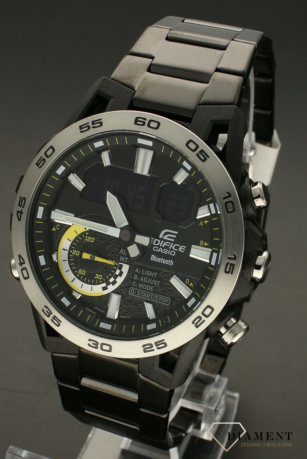 Zegarek męski Casio EDIFICE SOSPENSIONE ECB-40DC-1AEF. Zegarek męski Casio Ediface. Męski zegarek z bluetooth. Casio męski zegarek smartwatch.Zegarek męski smartwatch na prezent..jpg