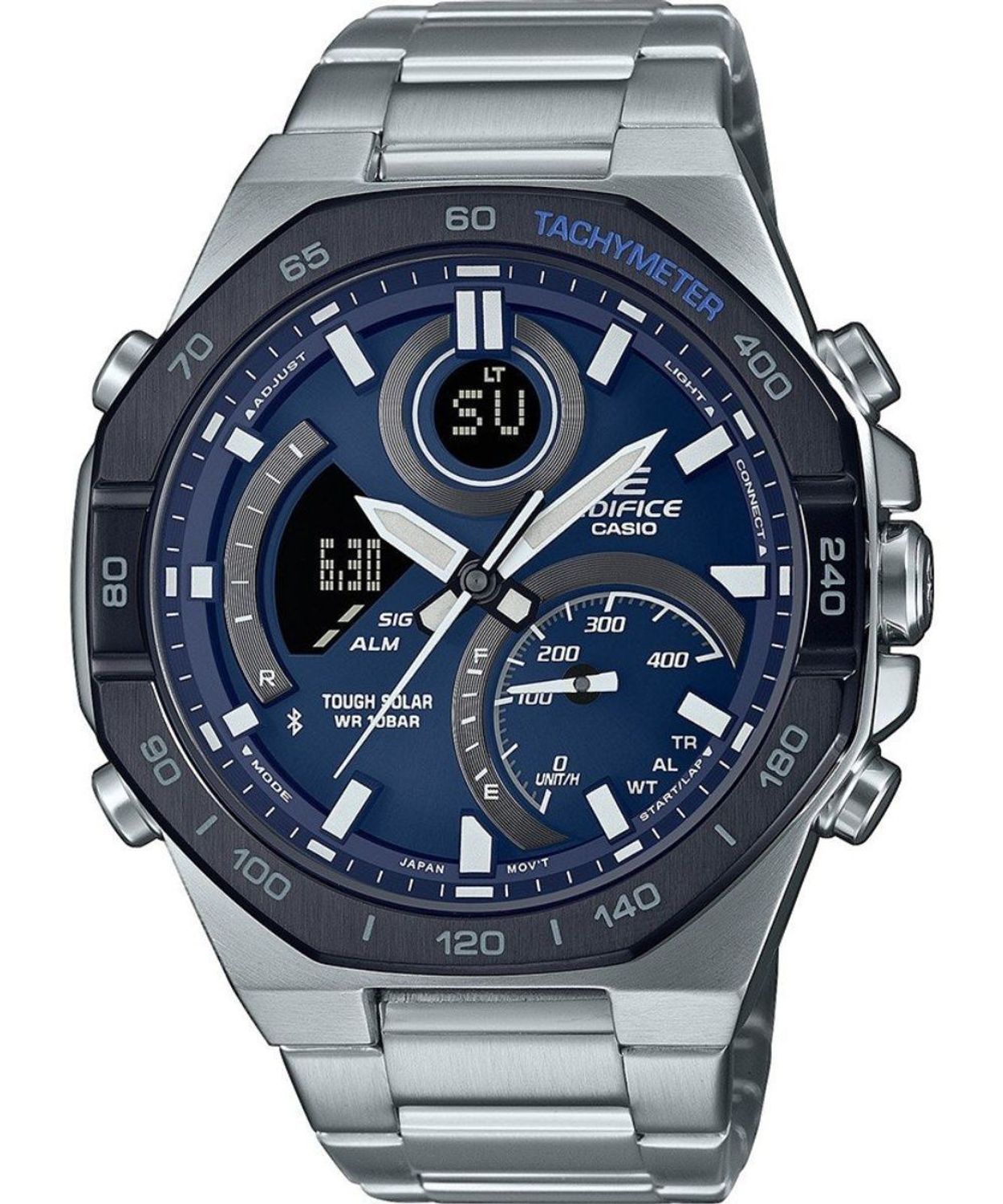 Casio Edifice ECB-950DB-2AEF - zegarek solarny Bluetooth stalowy 100M blue.jpg
