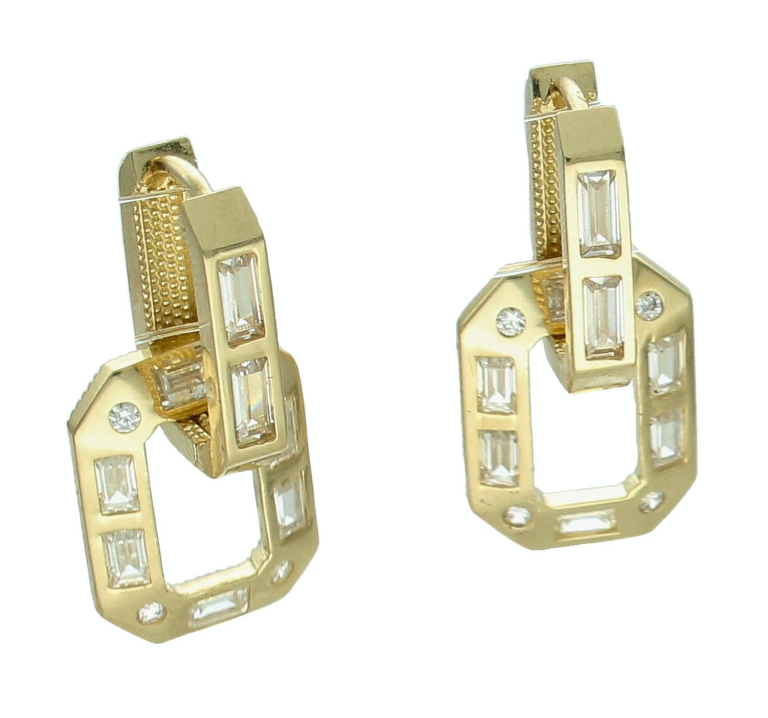 Złote kolczyki damskie 585 wiszące podwójne z cyrkoniami EE1643-01. Złote kolczyki damskie. Złote kolczyki wiszące z cyrkoniami. Kolczyki złote podłużne. Złote wiszące kolczyki na prezent..jpg