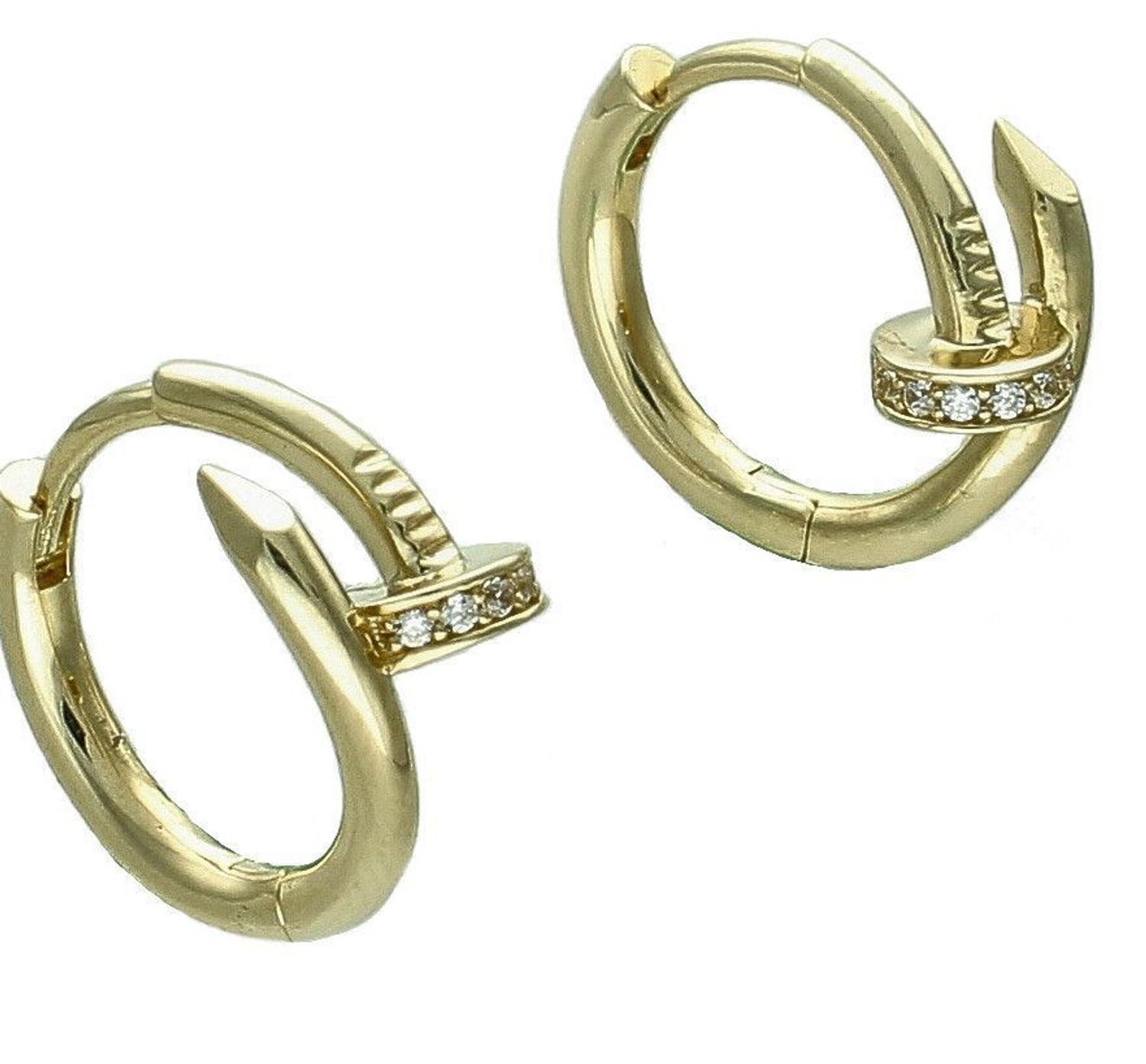 Złote kolczyki damskie 585 kółeczka gwóźdź EE1659-01. Złote kolczyki damskie. Złote kolczyki kółeczka. Kolczyki złote kółka gwóźdź Złote kolczyki dla dziewczynki. Kolczyki kółeczka złote na prezent (2).jpg