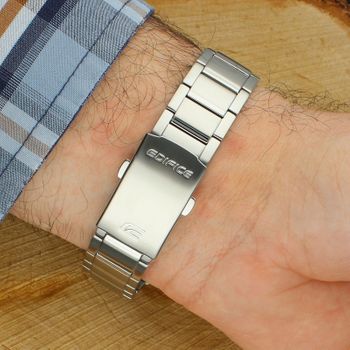 Zegarek Casio Edifice – Męski zegarek kwarcowy ze sstalową bransoletą i brązową tarczą (3).jpg