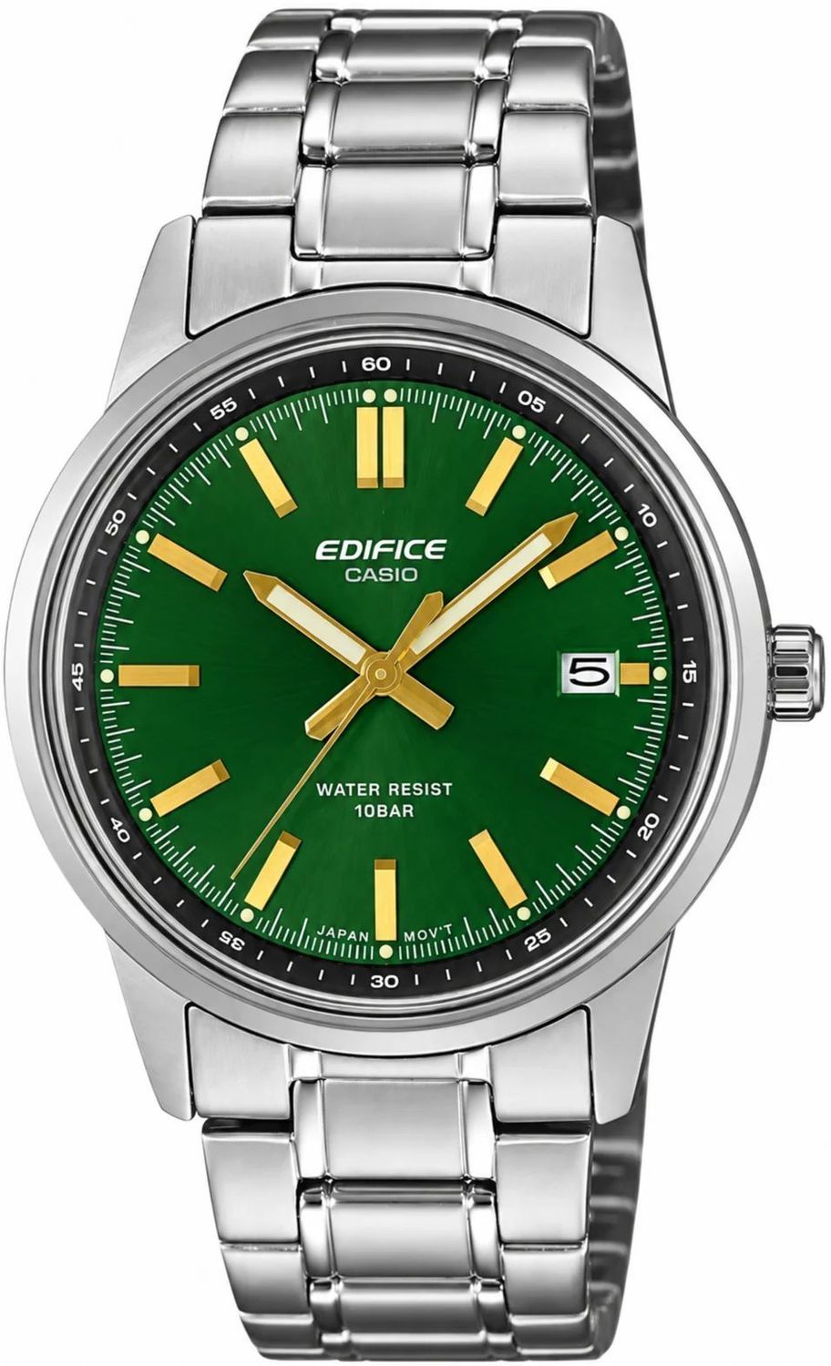 Zegarek męski Casio Edifice EFR-109D-3AER – zielona tarcza, stalowa bransoleta.jpg
