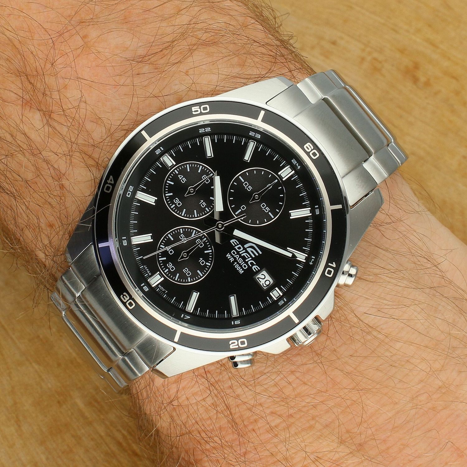 Zegarek Męski Casio Edifice Chronograph EFR-526D-1AVUEF – Czarna Tarcza, Stalowa Bransoleta.jpg