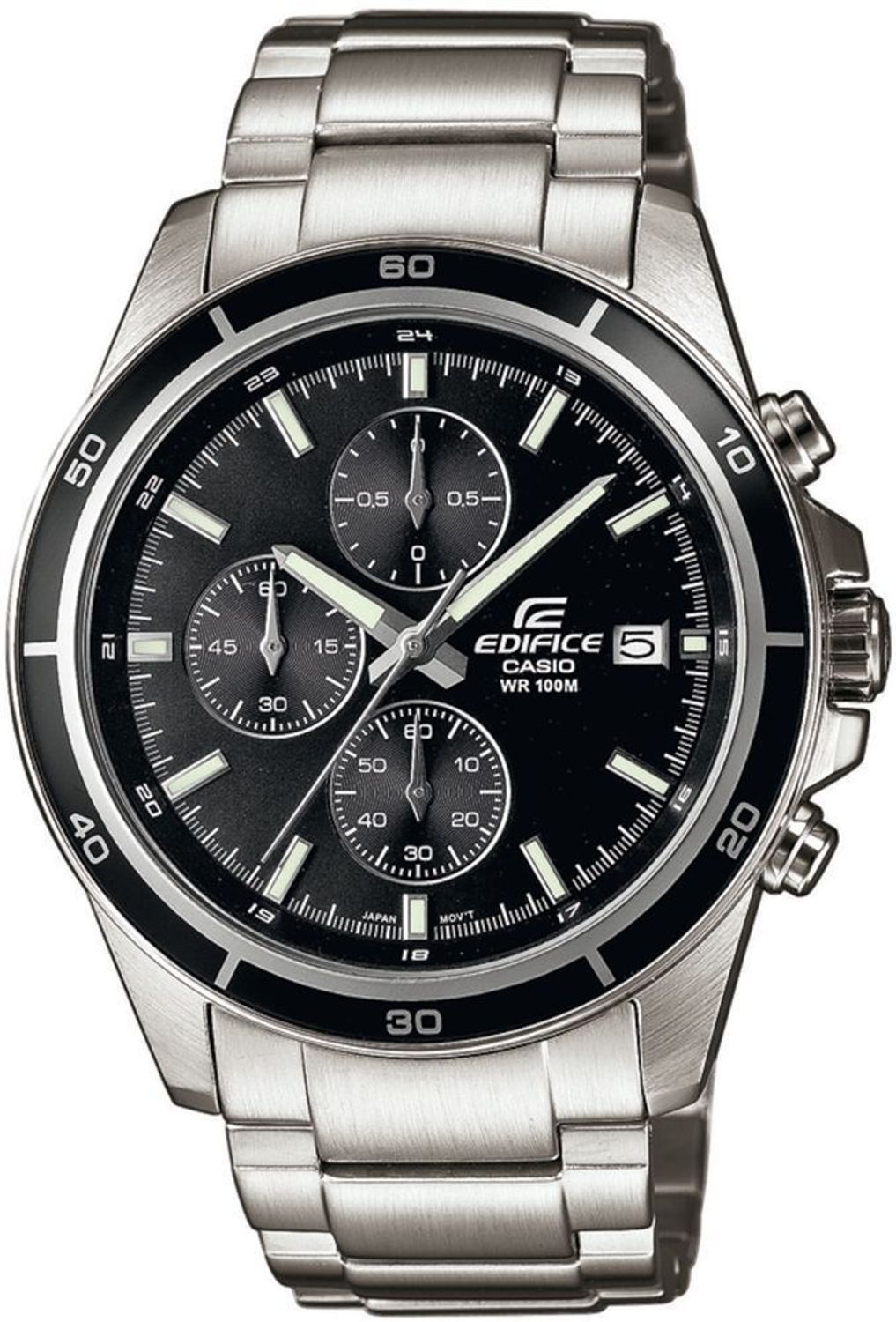 Zegarek Męski Casio Edifice Chronograph EFR-526D-1AVUEF – Czarna Tarcza, Stalowa Bransoleta.jpg