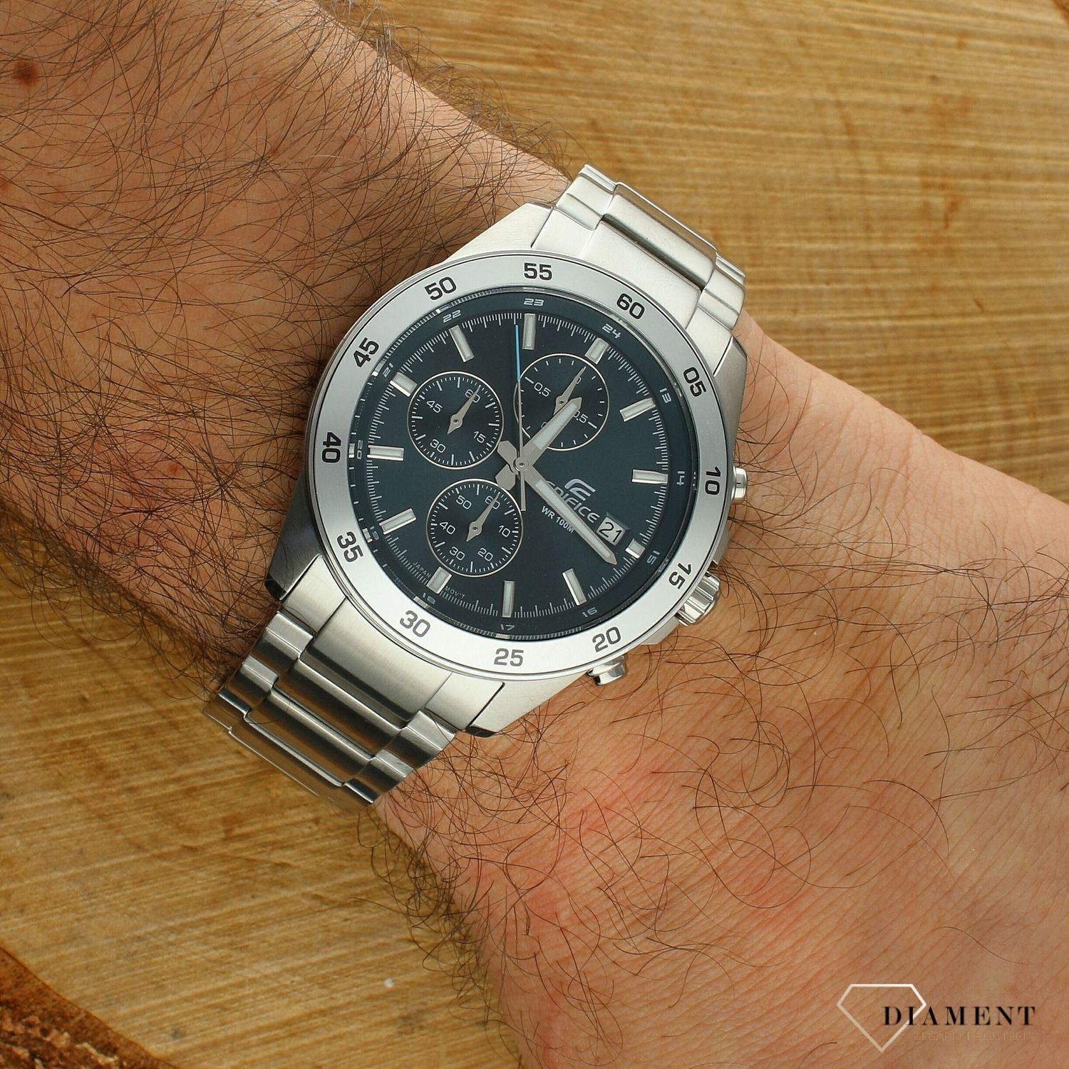 Zegarek męski EDIFICE Casio Chronograph EFR-526D-2AVUEF. Męski zegarek sportowy Casio Edifice. Męski zegarek z chronografem. Zegarek Casio Edifice na bransolecie. Męski zegarek Casio Edifice z chronografem na prezent..jpg