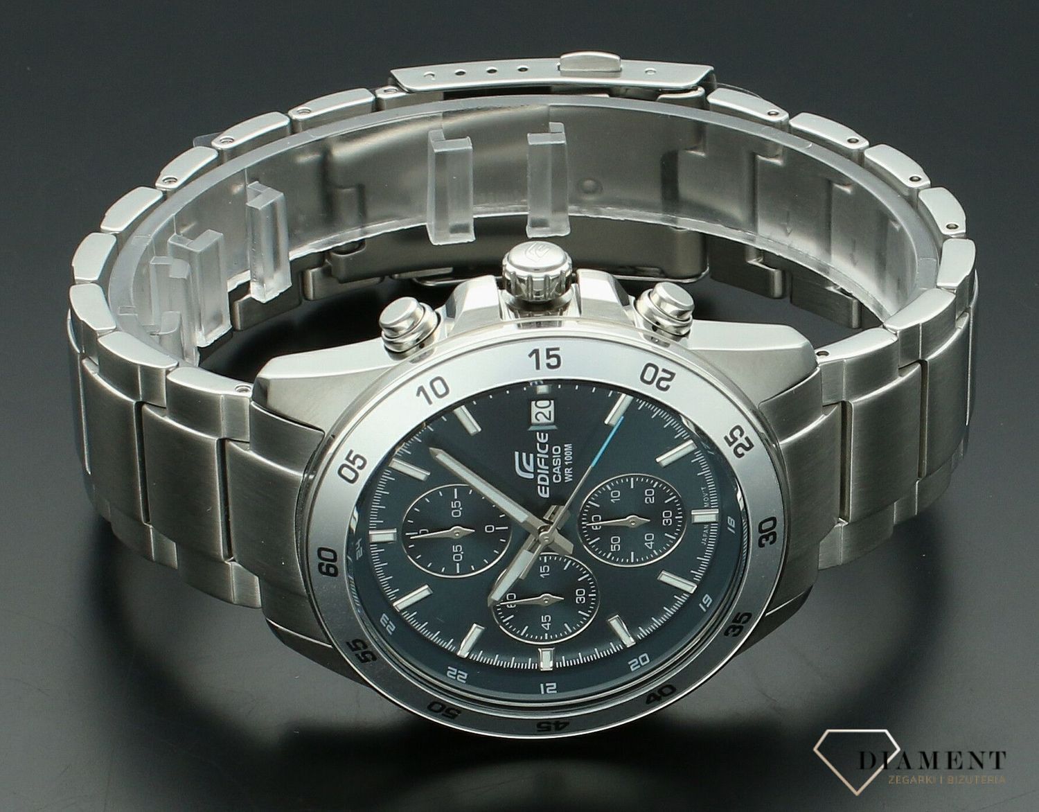 Zegarek męski EDIFICE Casio Chronograph EFR-526D-2AVUEF. Męski zegarek sportowy Casio Edifice. Męski zegarek z chronografem. Zegarek Casio Edifice na bransolecie. Męski zegarek Casio Edifice z chronografem na prezent..jpg