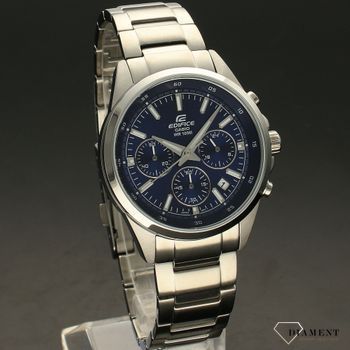 Zegarek męski Casio EFR-527D-2AVUEF. Zegarek męski Casio na bransolecie z niebieską tarczą ⌚  (2).jpg