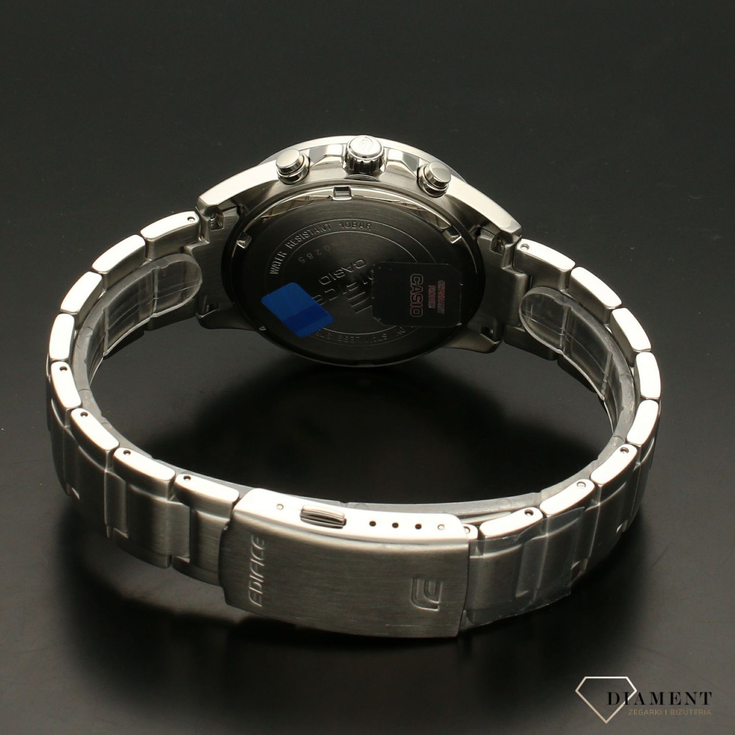 Zegarek męski Casio EFR-527D-2AVUEF. Zegarek męski Casio na bransolecie z niebieską tarczą.jpg