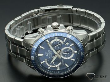 Zegarek męski Casio Edifice  Chronograph  EFR-552D-2AVUEF. Męski zegarek sportowy. Zegarek męski z chronografem Casio Edifice. Zegarek męski na bransolecie Casio Ediffice. Zegark na prezent (5).jpg