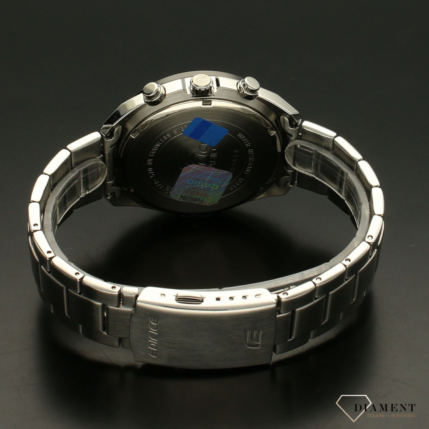 Zegarek męski CASIO Edifice EFR-570DB-1AVUEF  Zegarek męski Casio EDIFICE stalowej bransolecie z czarno-czerwoną tarczą i wyświetlaczem. ⌚ Idealny na prezent dla mężczyzny 🎁 Zegarek z grawerem (4).jpg